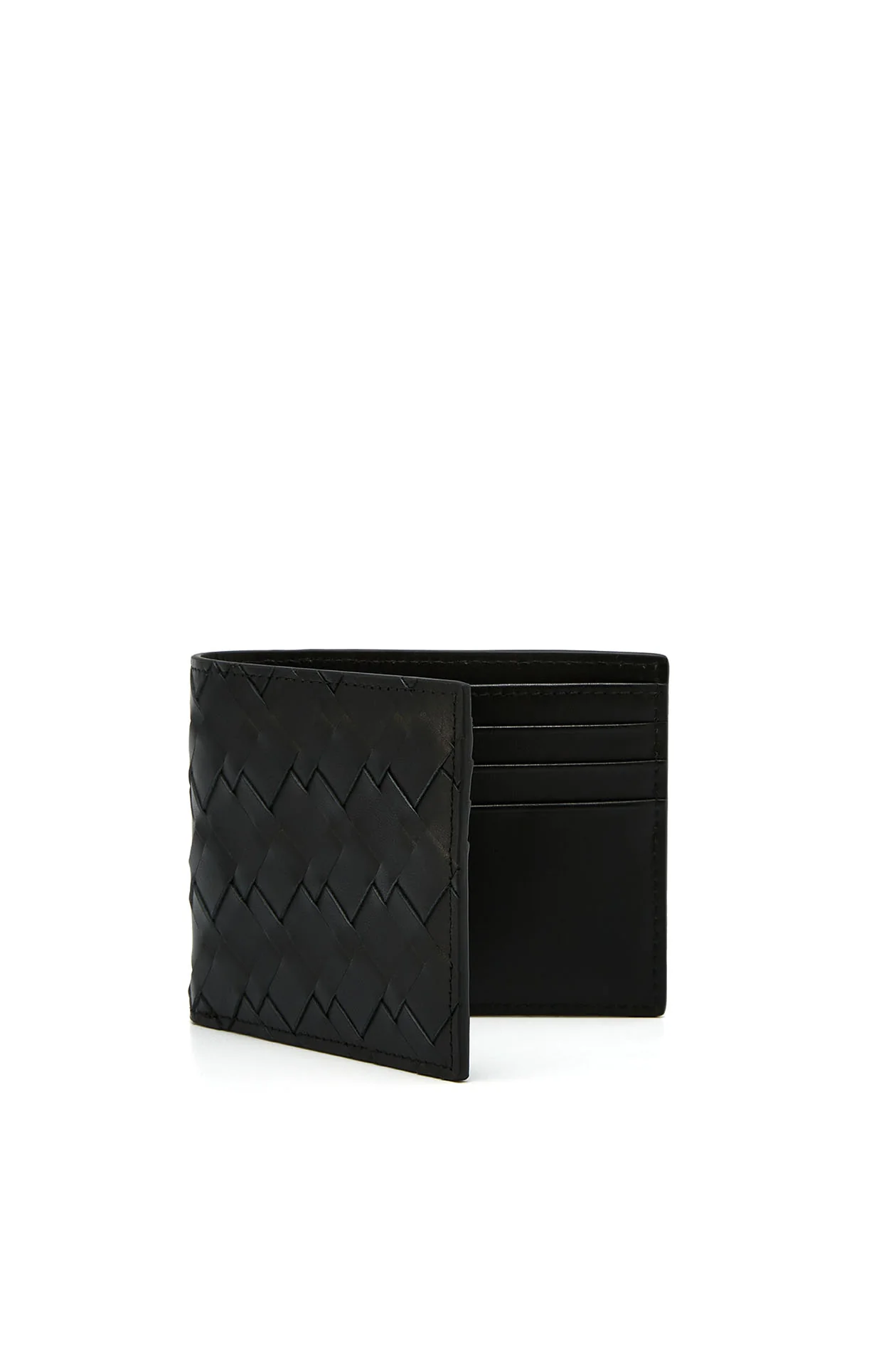 Weaved Leather Bifold Wallet - Image 3