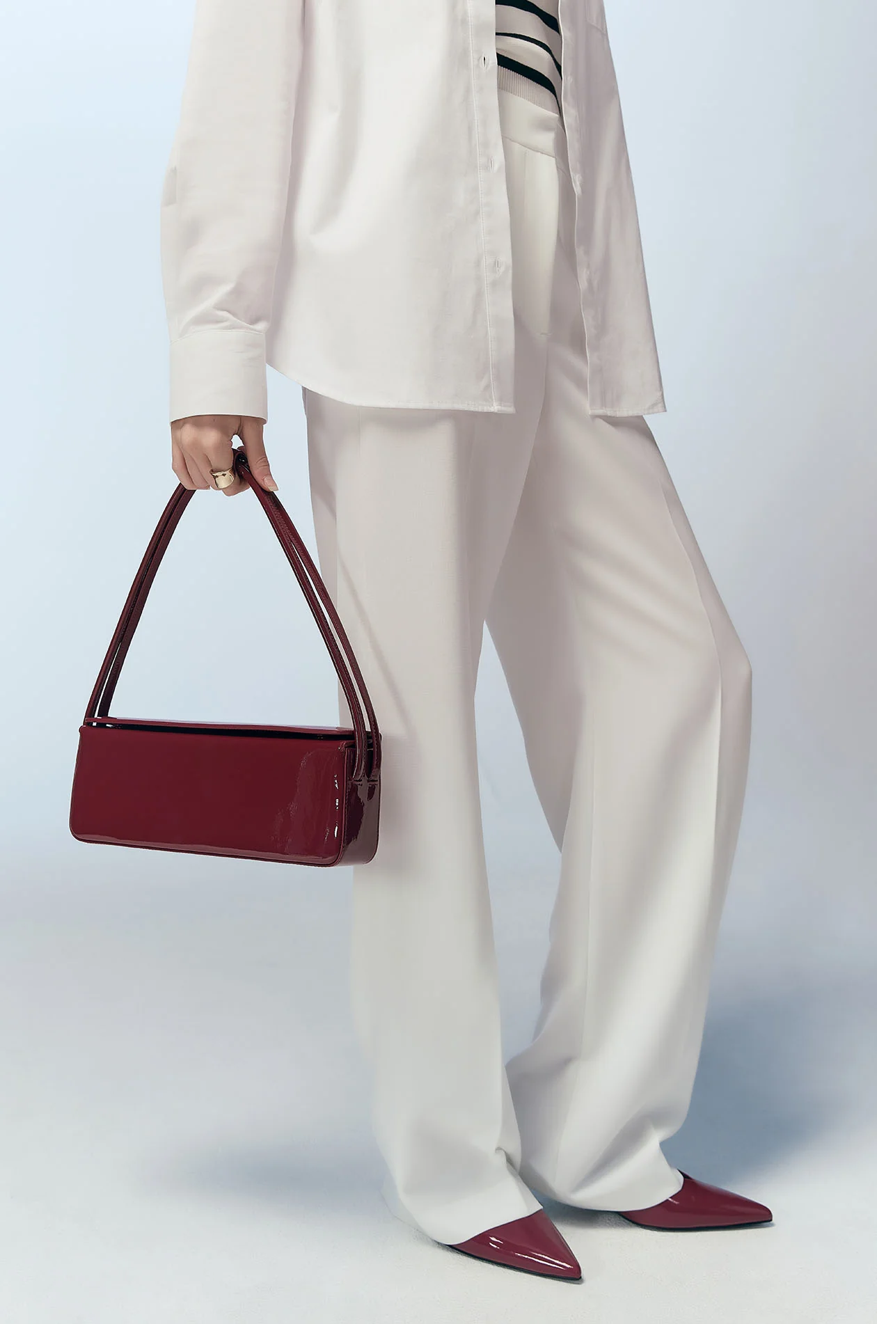 Leather Cubic Shoulder Bag - Image 3