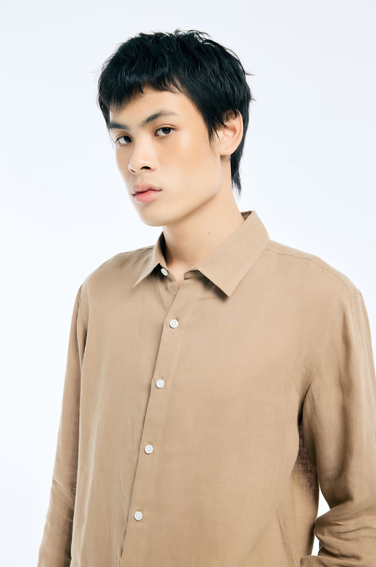 Regular Fit Linen Shirt - Image 6