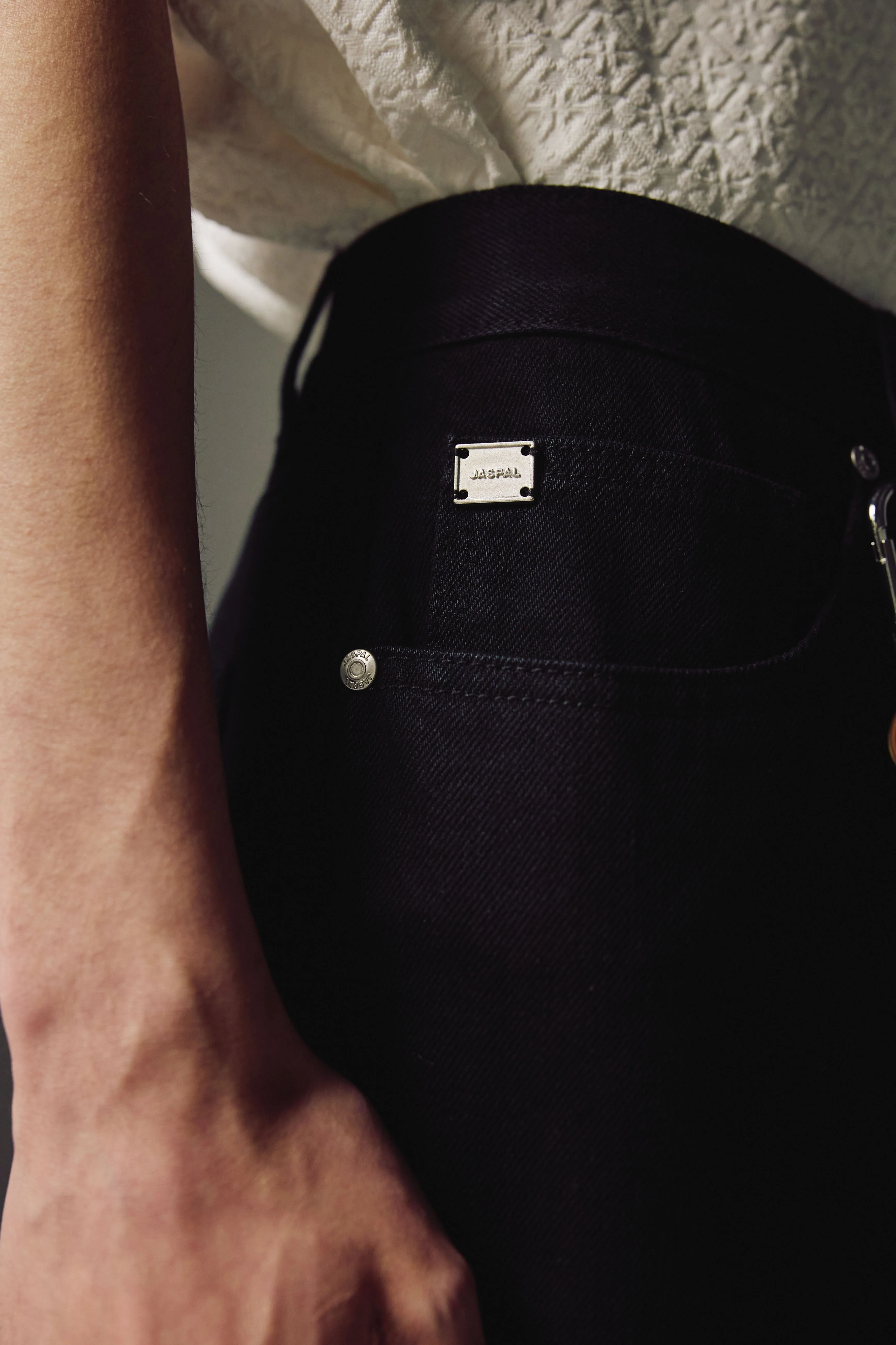 Black Straight Leg Jeans with Carabiner - Image 4