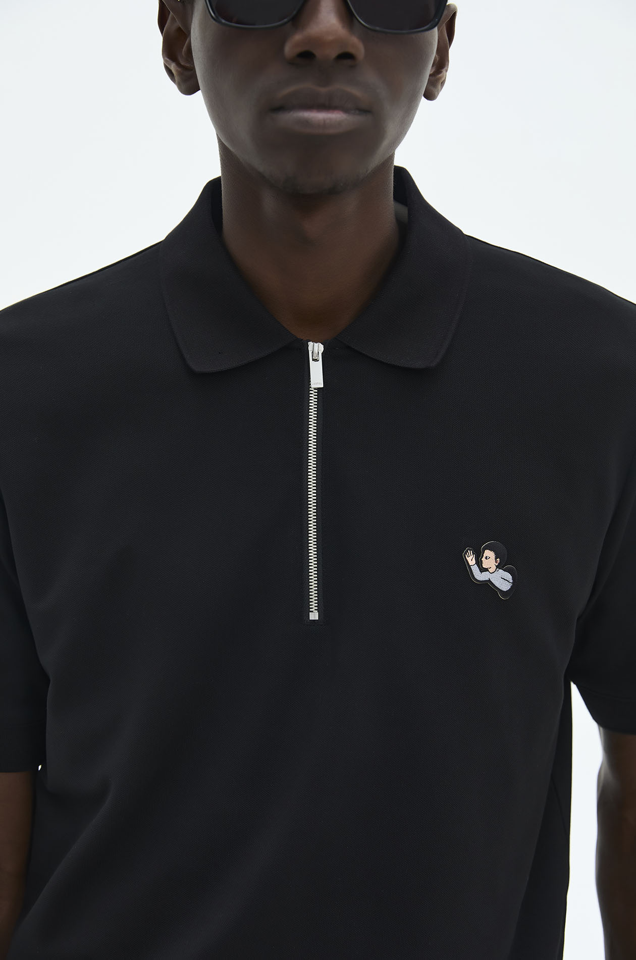 Zipper Polo Shirt with Gongkan - Image 3