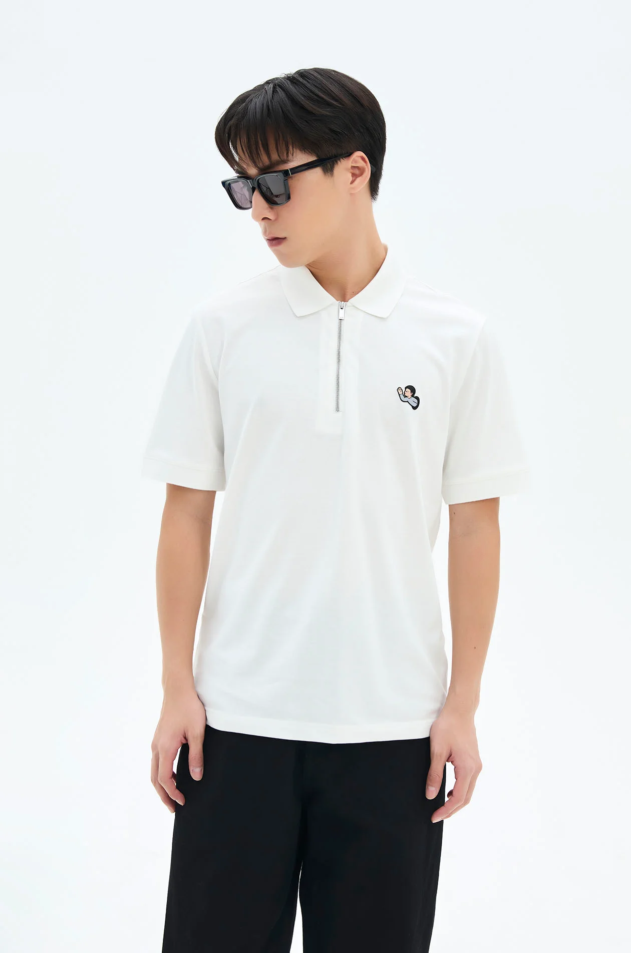 Zipper Polo Shirt with Gongkan - Image 8