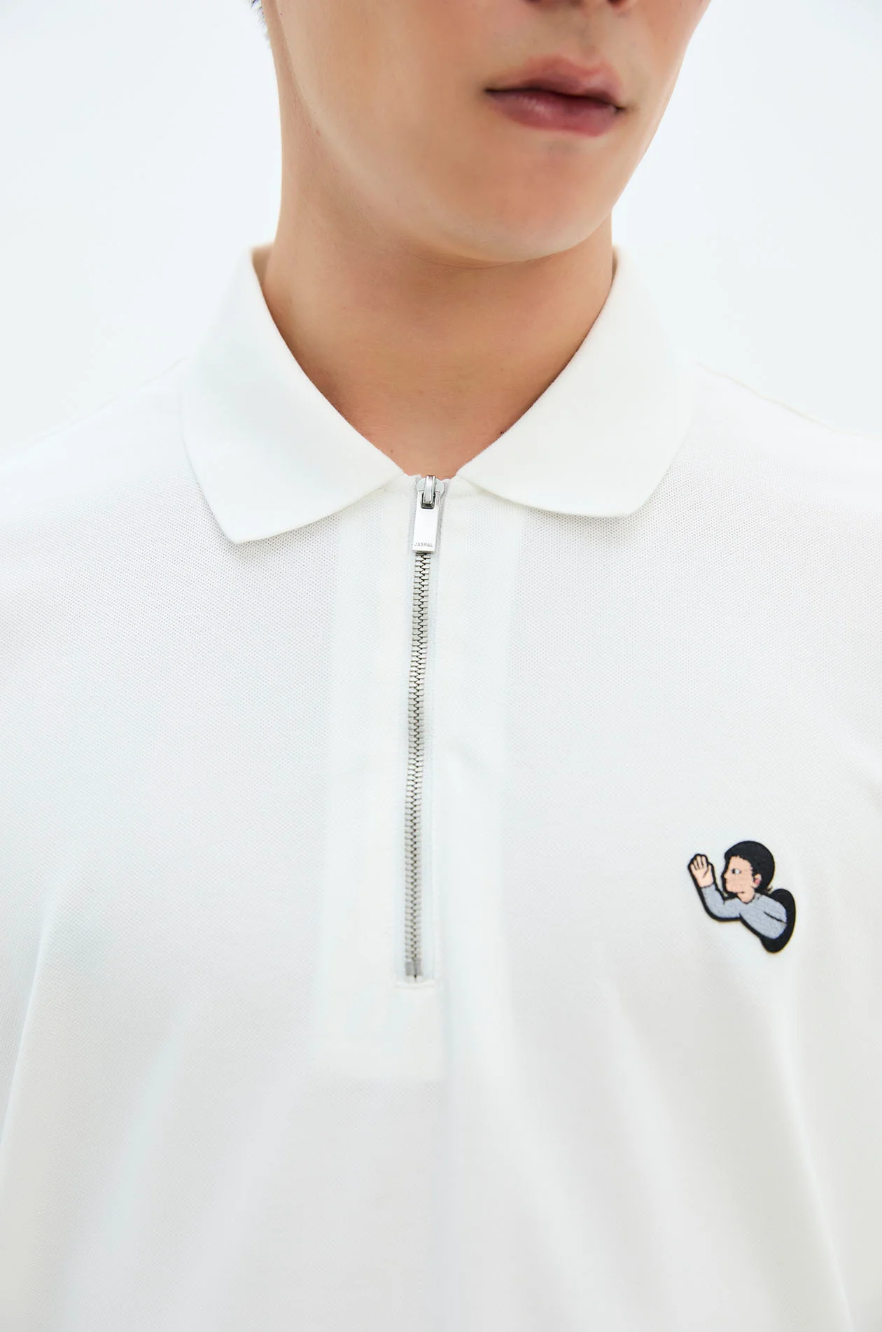 Zipper Polo Shirt with Gongkan - Image 9