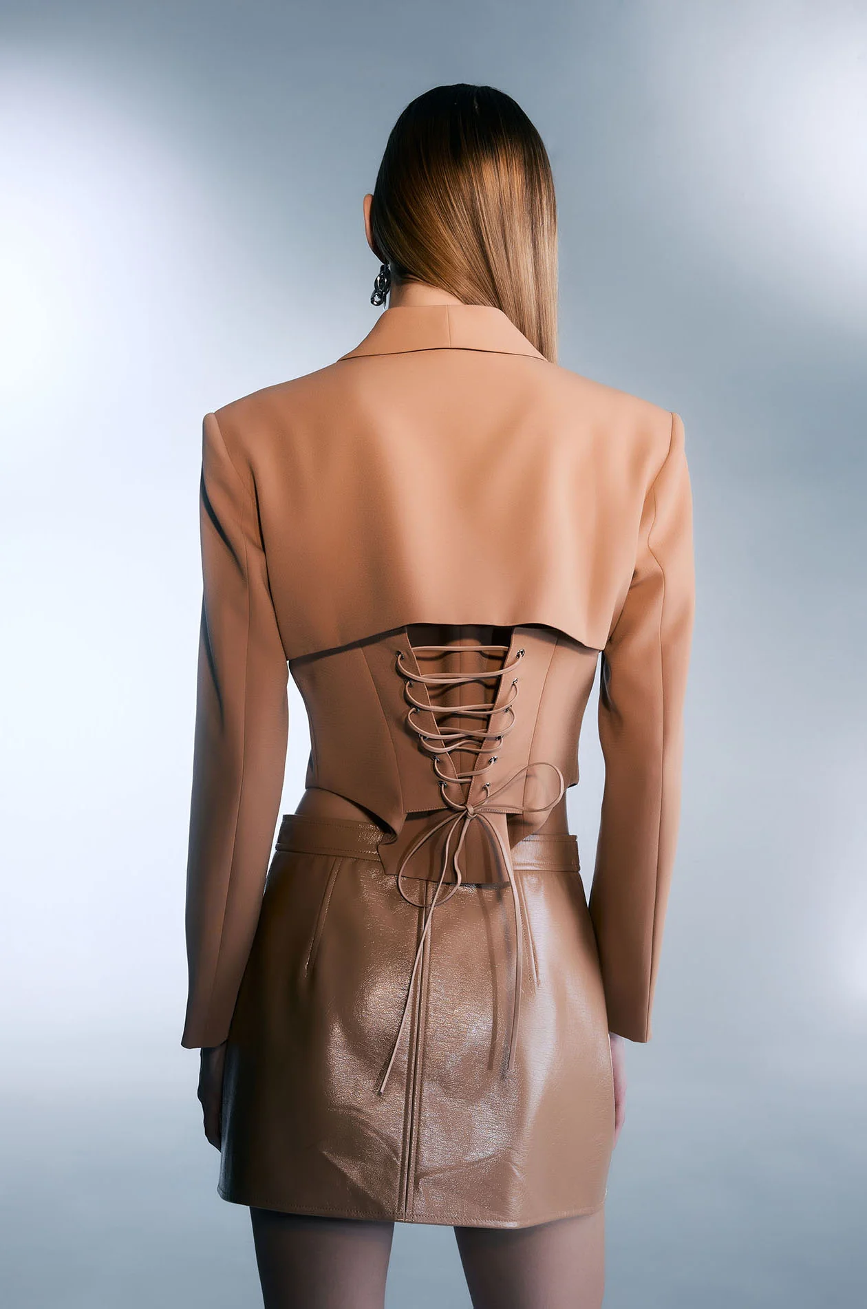 Structured Lace-Up Blazer with TunTun - Image 4