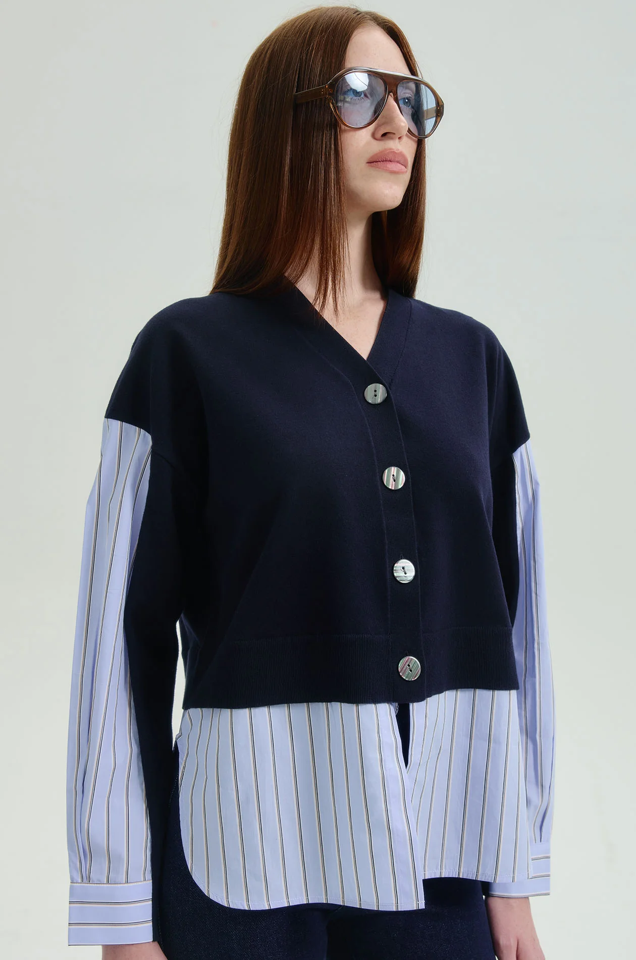 Loose Fit Hybrid Cardigan - Image 2