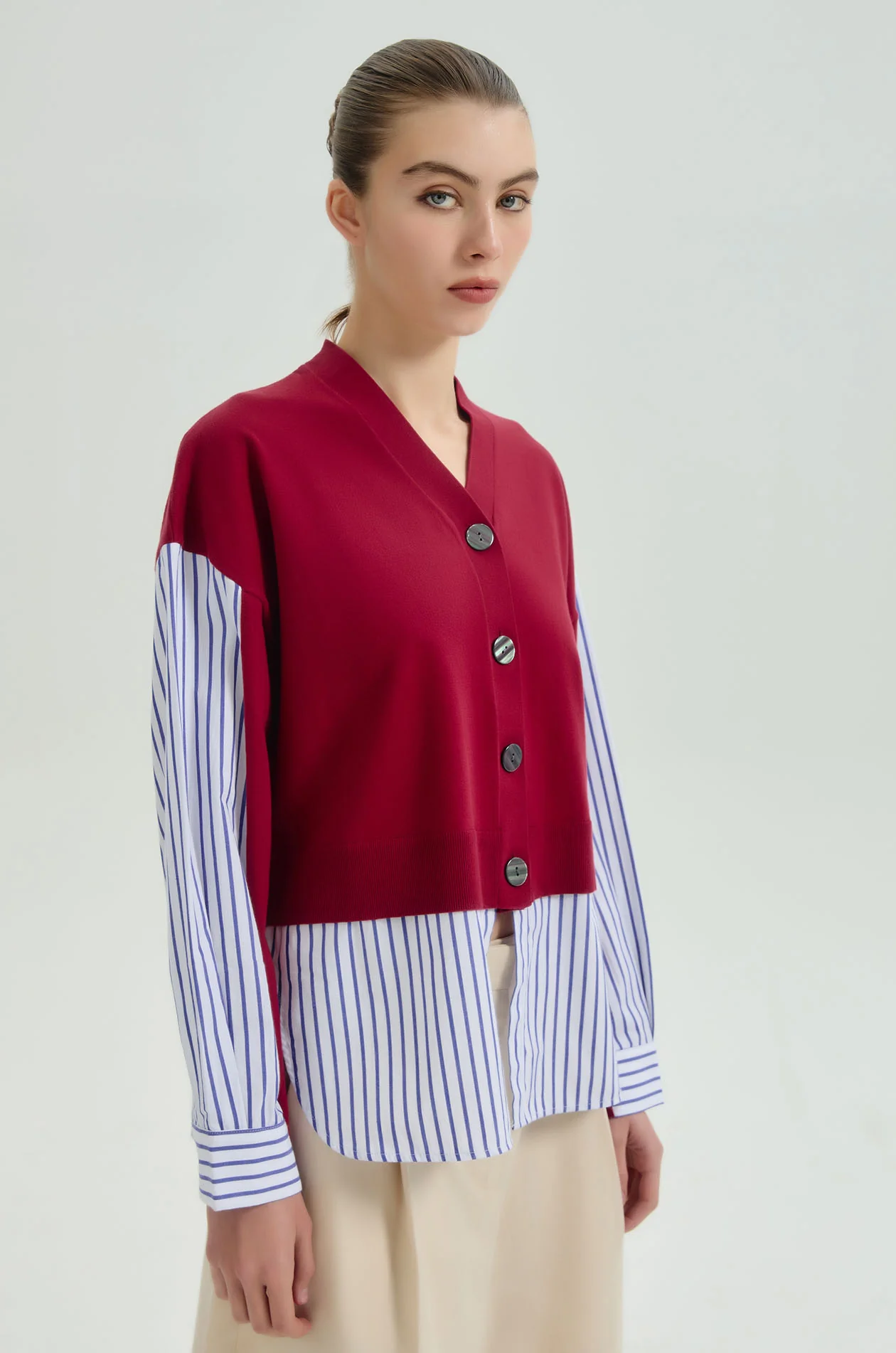 Loose Fit Hybrid Cardigan - Image 7