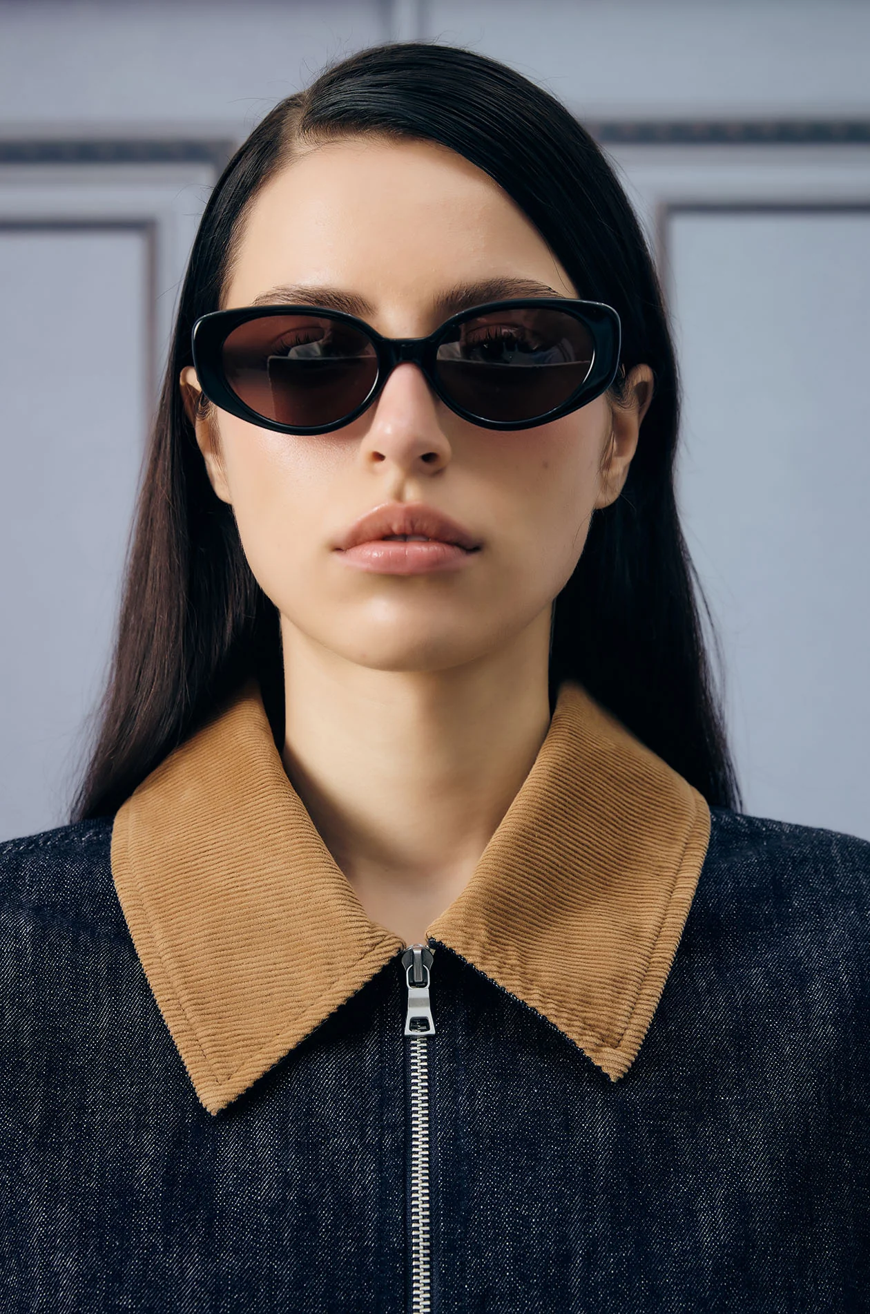 Corduroy Collar Zipper Jacket - Image 3
