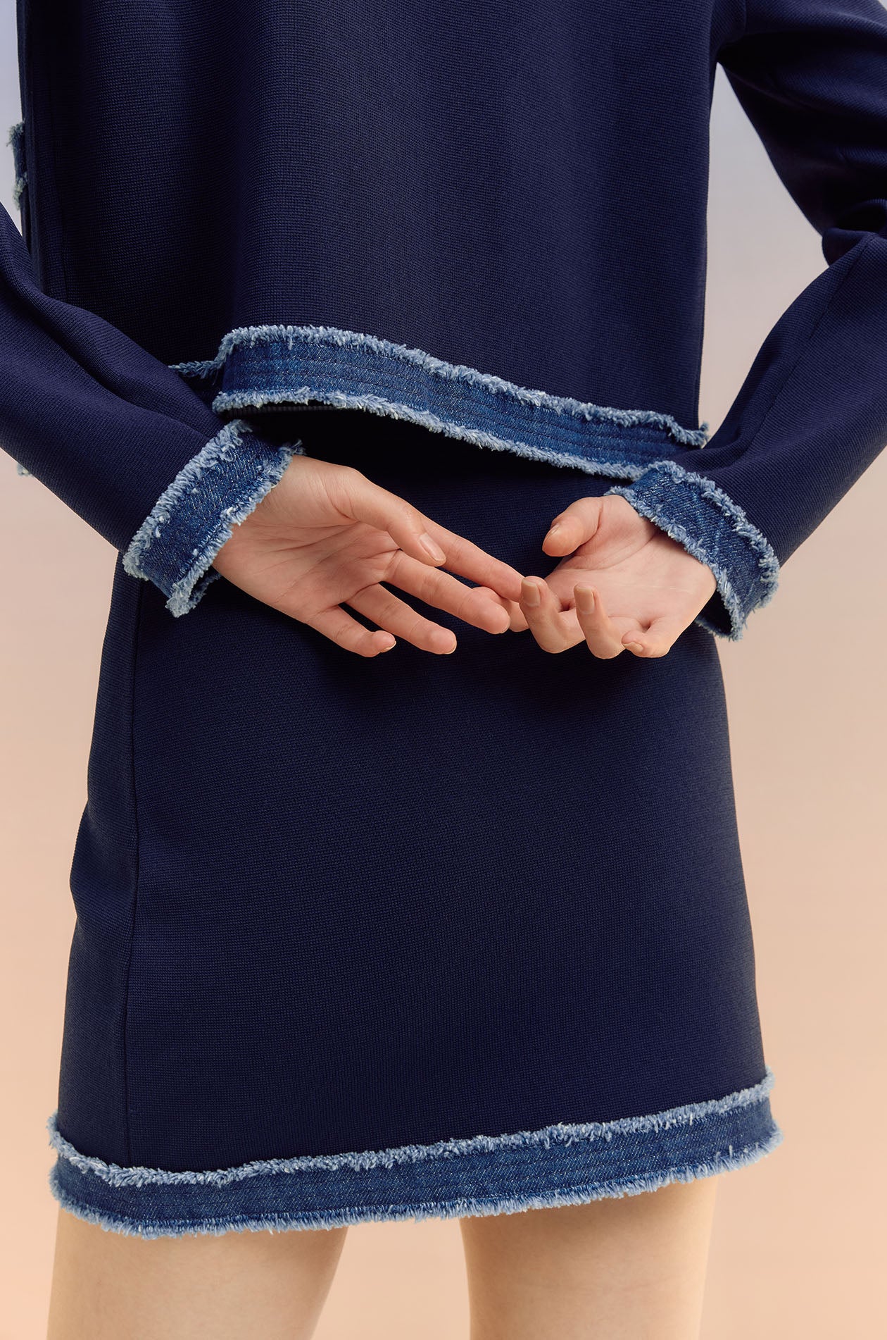Denim-Trim Knit Cardigan - Image 4