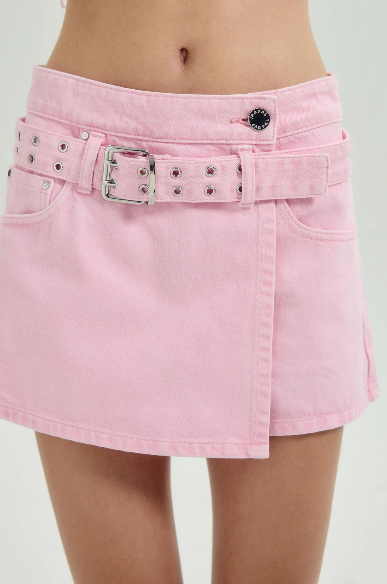 Vintage Wrapped Denim Skort - Image 8