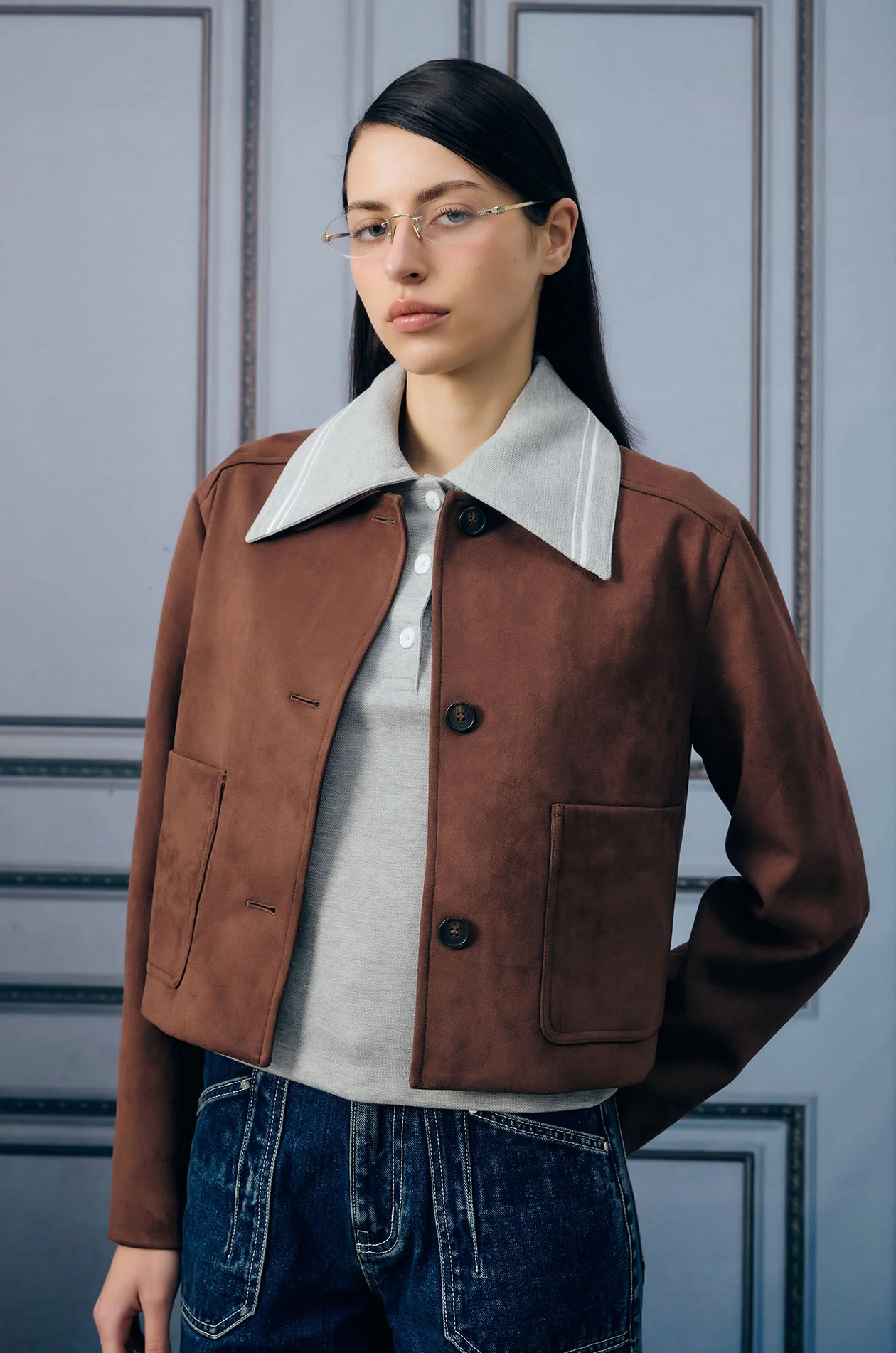 Oversized Collar Polo Shirt - Image 11