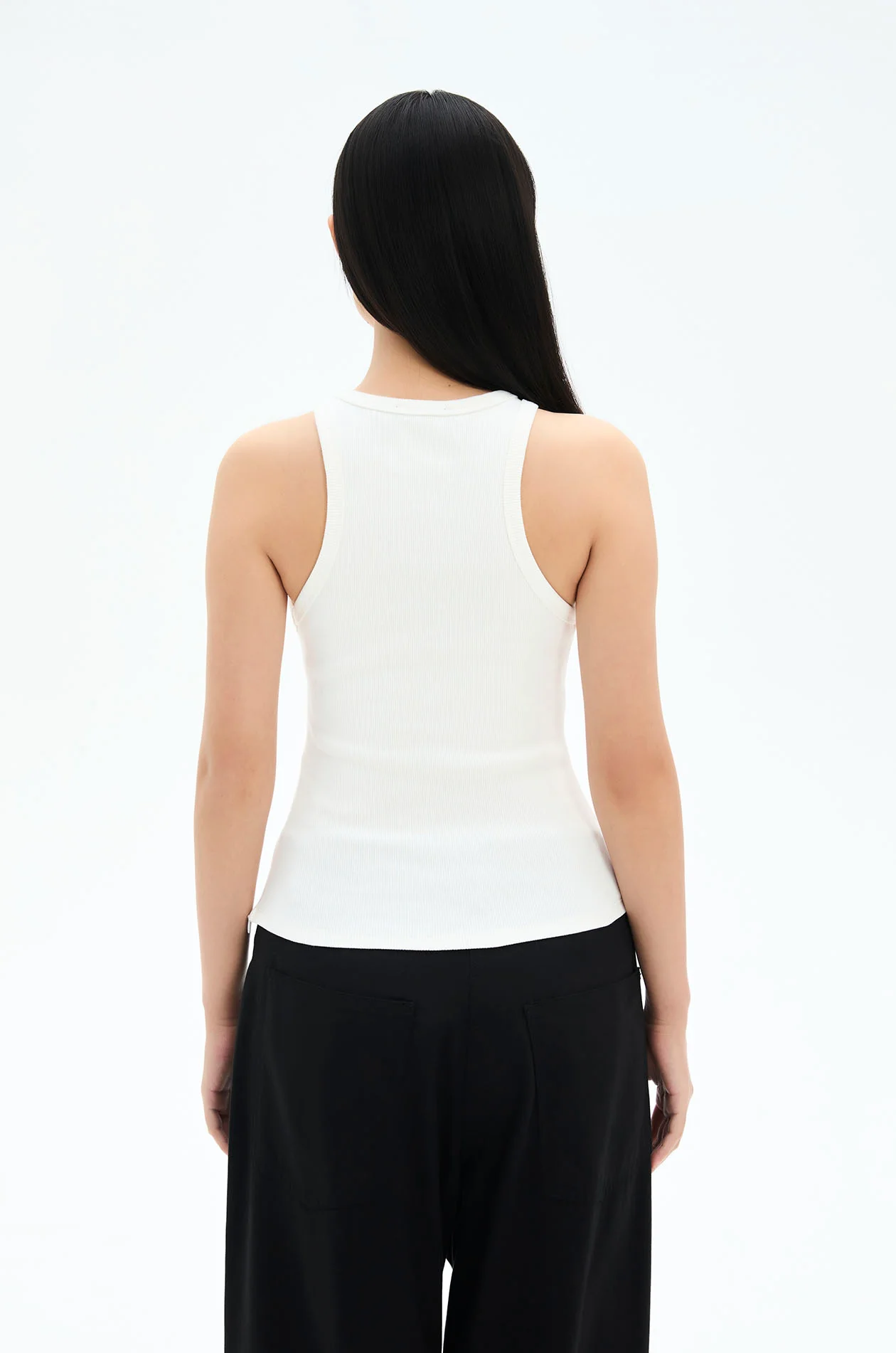 Pearl Bead Ribbed Tank with Gongkan - Image 4