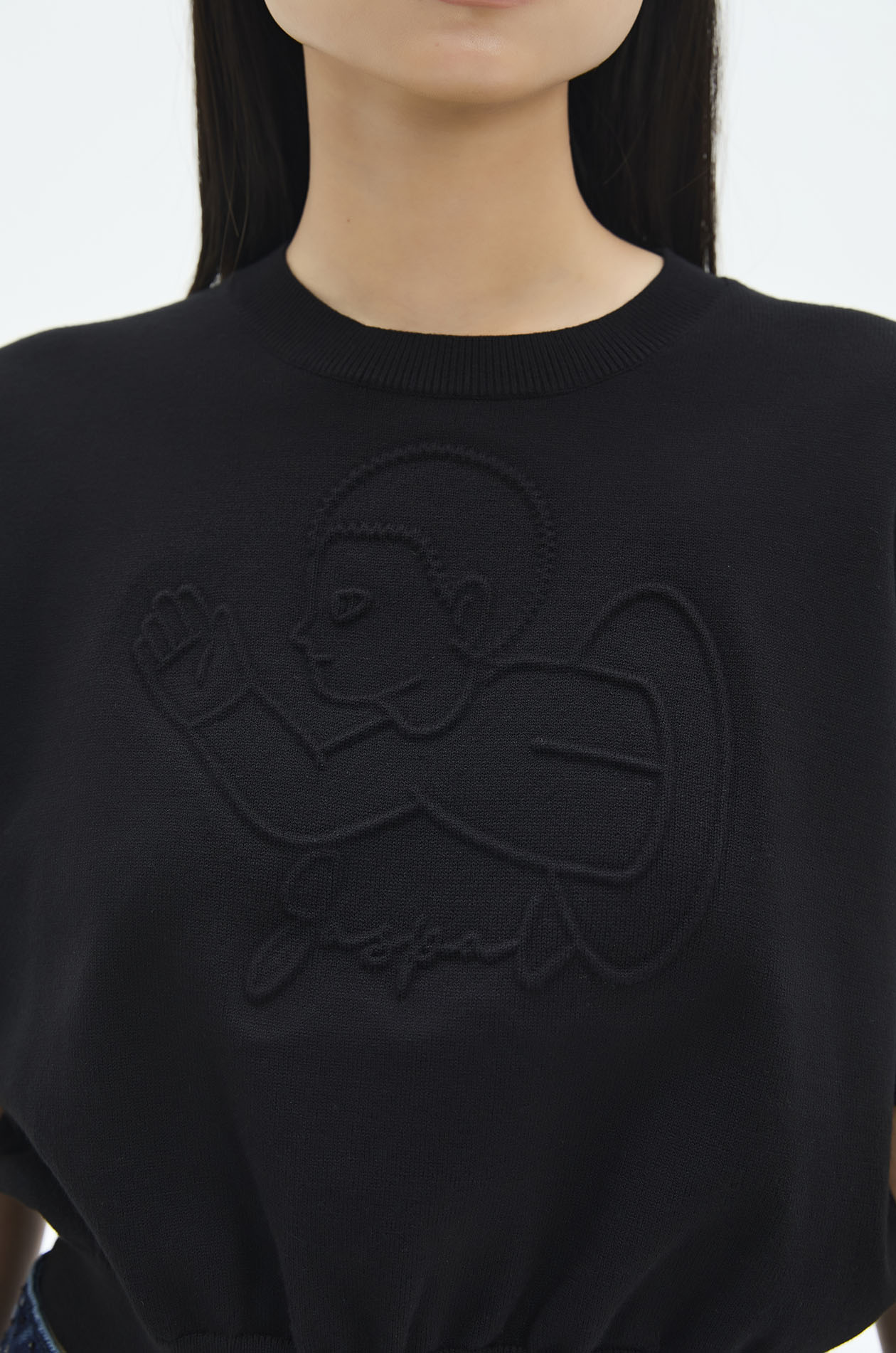 Cropped Sweater with Gongkan - Image 3