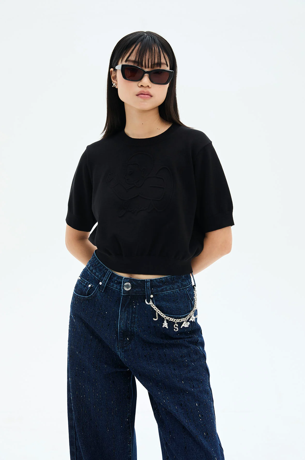 Cropped Sweater with Gongkan - Image 4