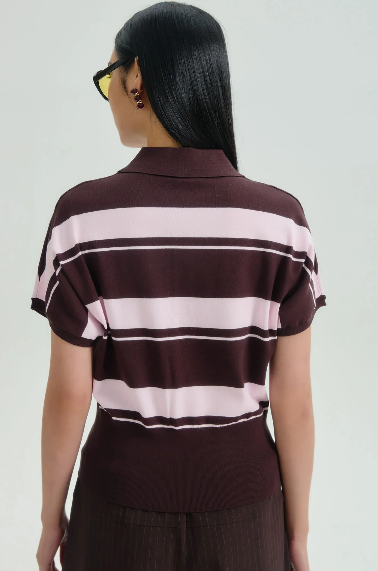 Striped Knit Polo Shirt - Image 5