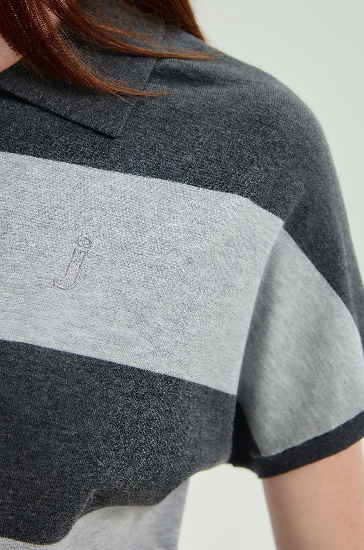 Striped Knit Polo Shirt - Image 8
