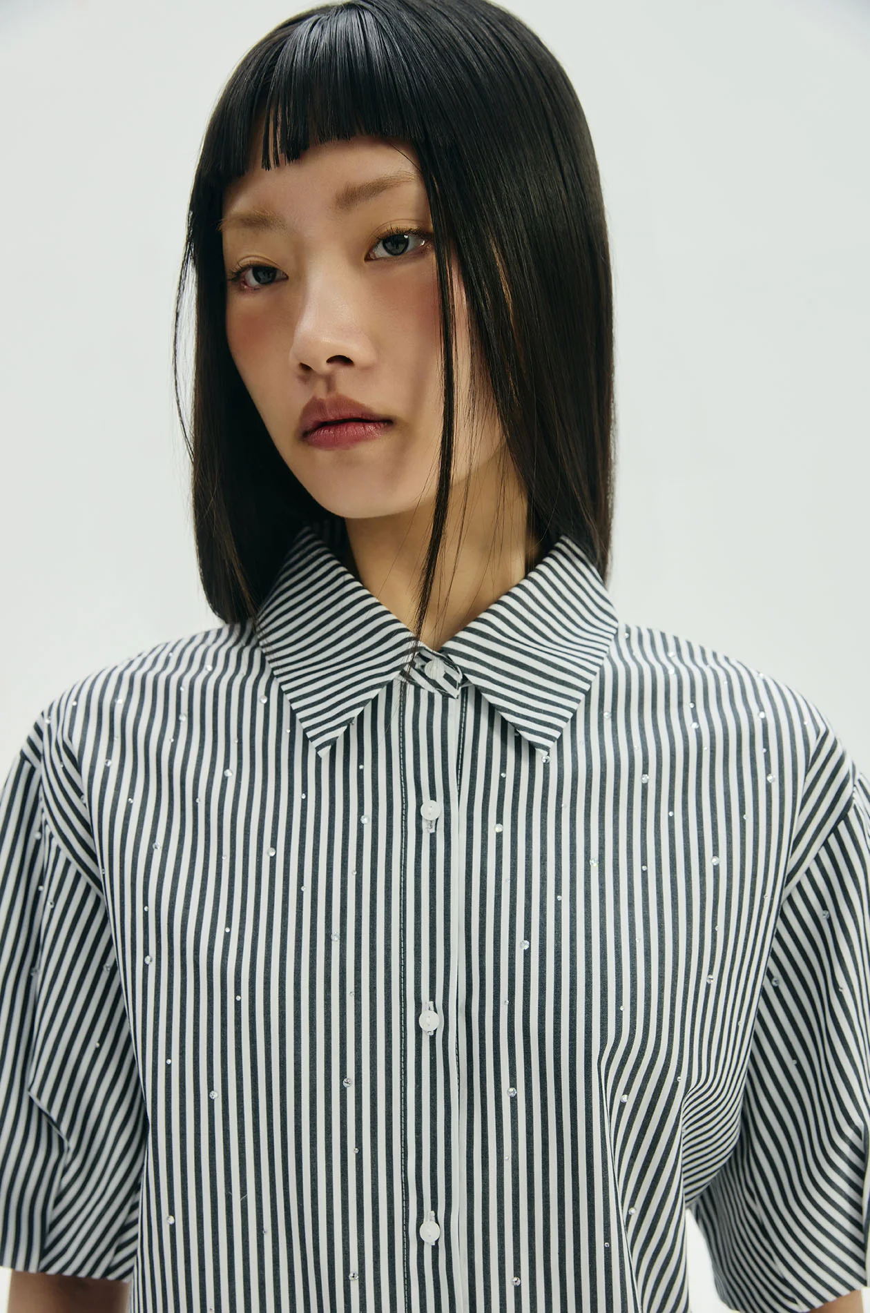 Striped Puff Sleeve Shirt - Image 3