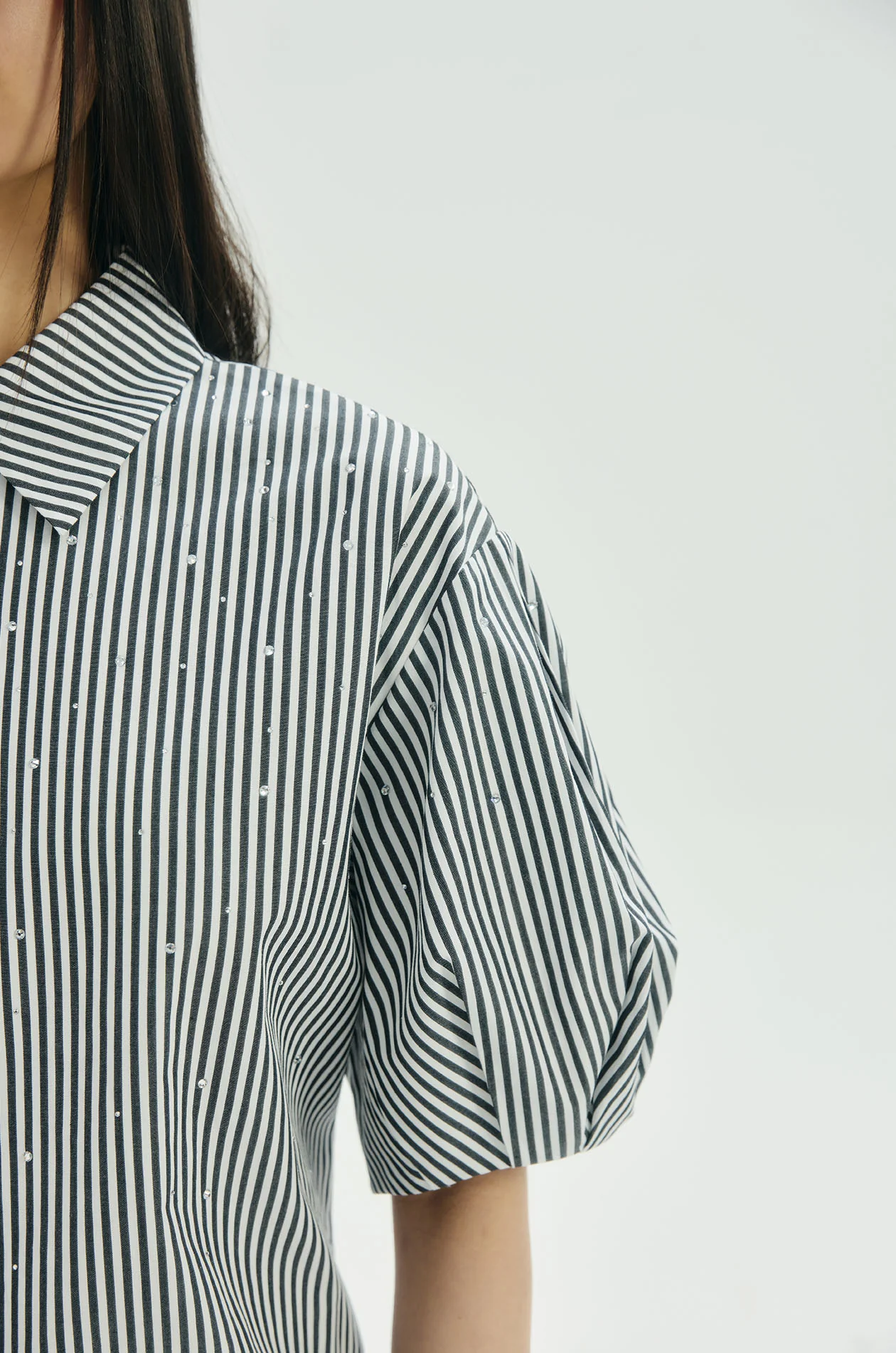 Striped Puff Sleeve Shirt - Image 4
