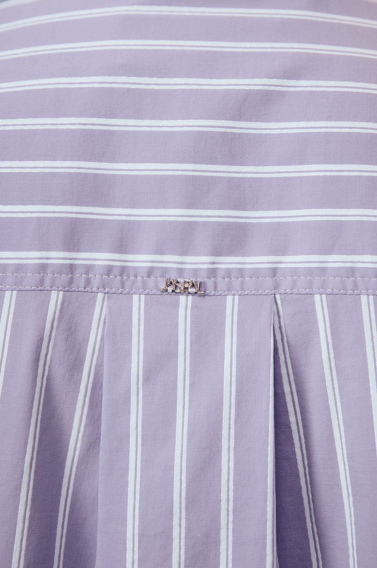 Metallic Striped Ruffle Trim Shirt - Image 9