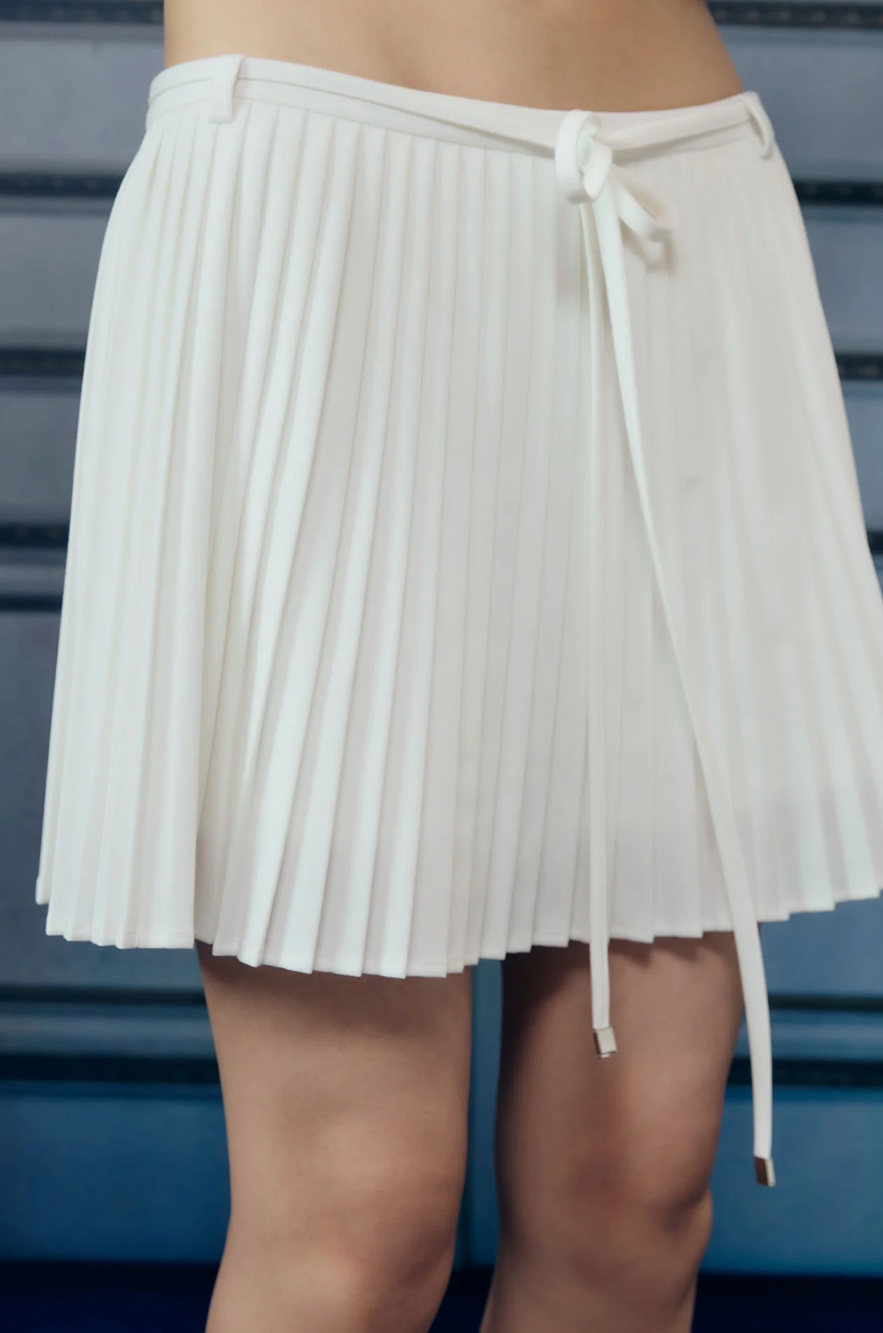Pleated Georgette Mini Skirt - Image 7