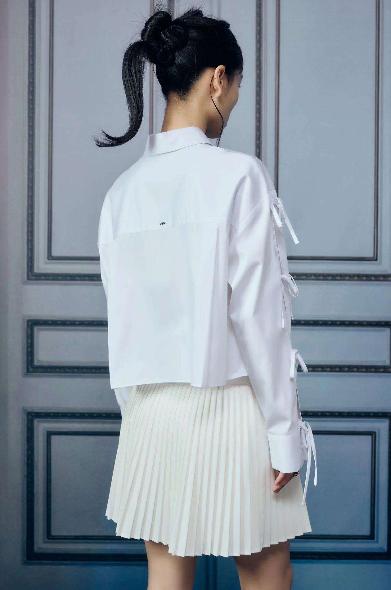 Ribbon Sleeve Boxy Shirt - Image 10