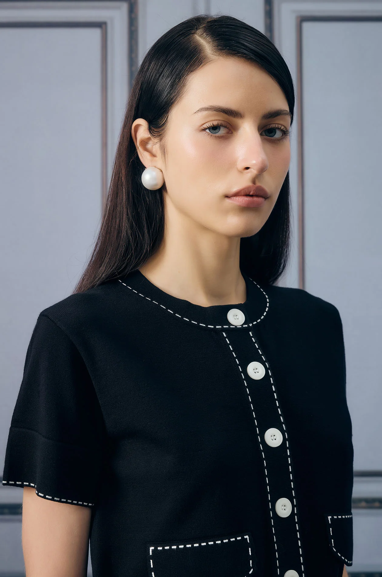 Contrast Seam Knitted Top - Image 3
