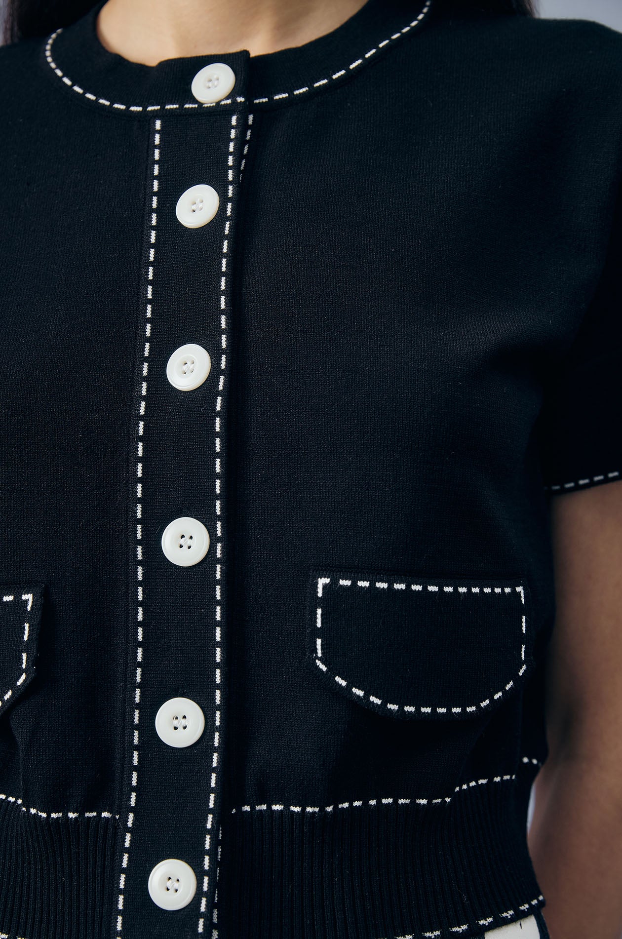 Contrast Seam Knitted Top - Image 4