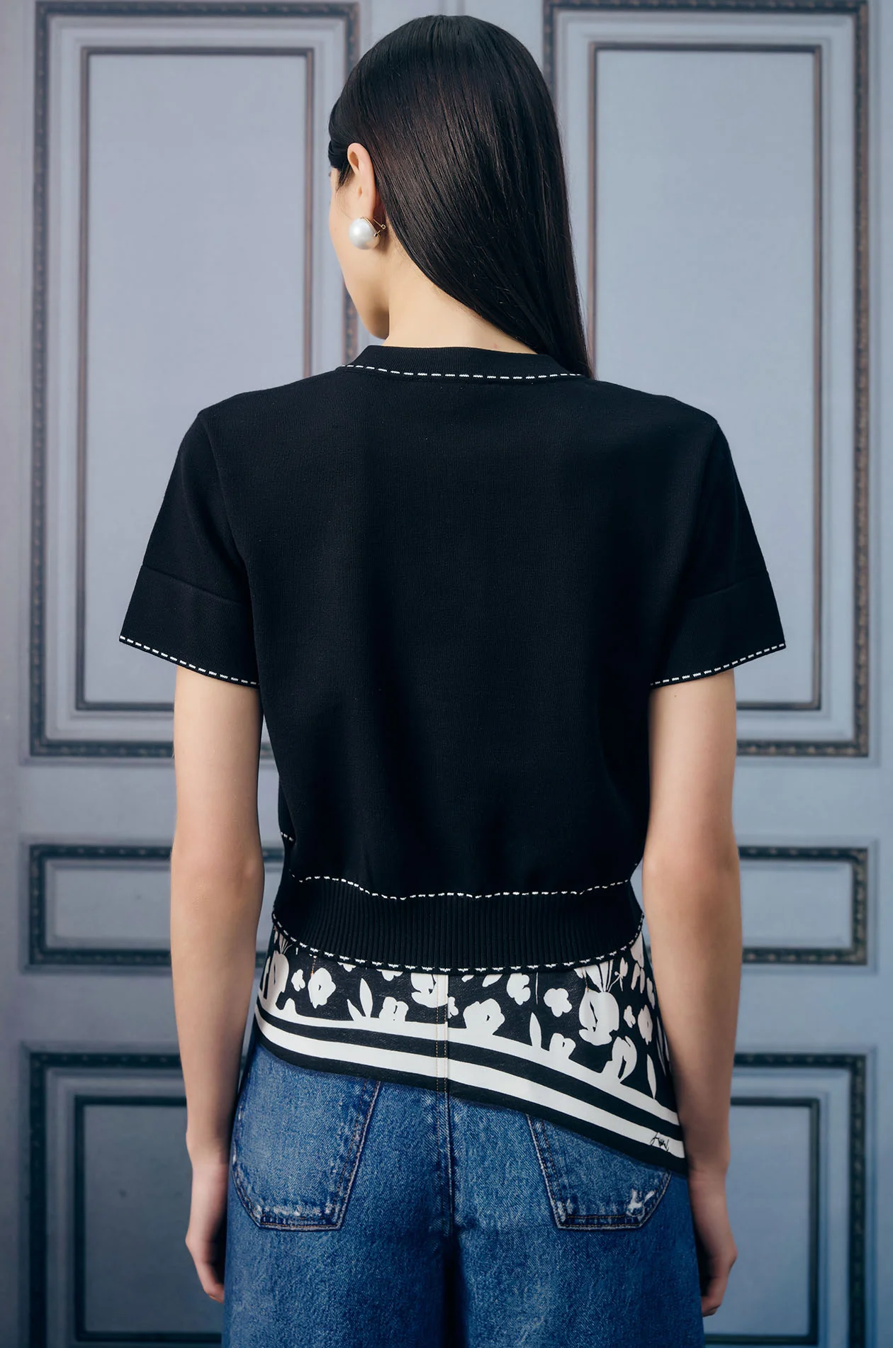 Contrast Seam Knitted Top - Image 5
