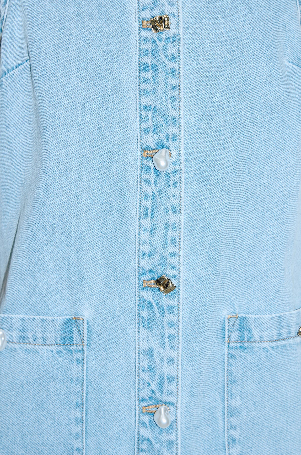 Sheath Denim Mini Dress - Image 3