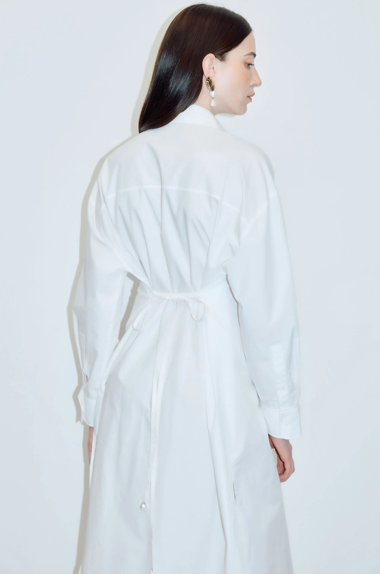 Roll-Up Sleeve Midi Shirt Dress - Image 4