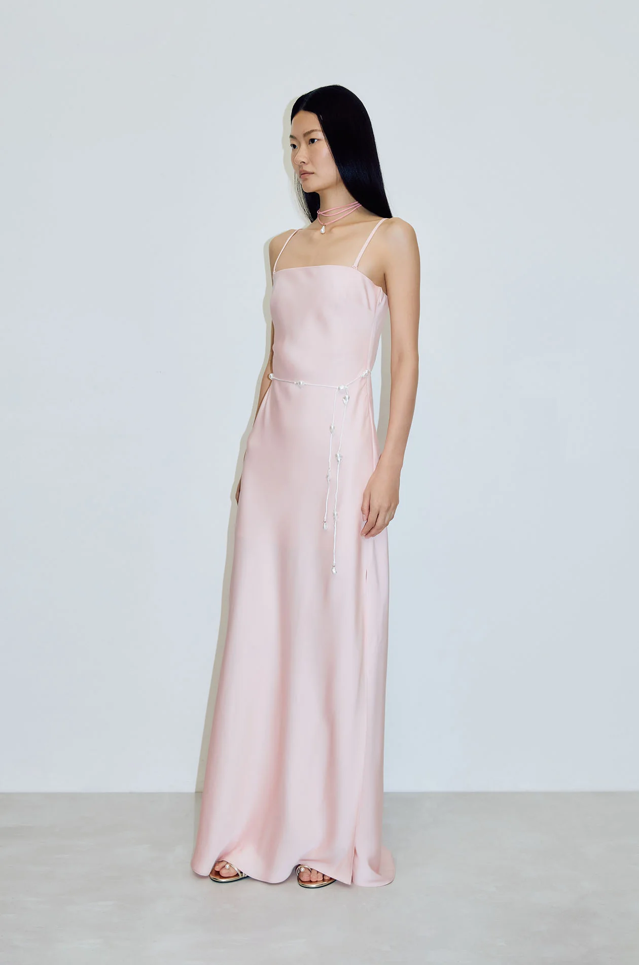 Fluid Maxi Dress with Belt
