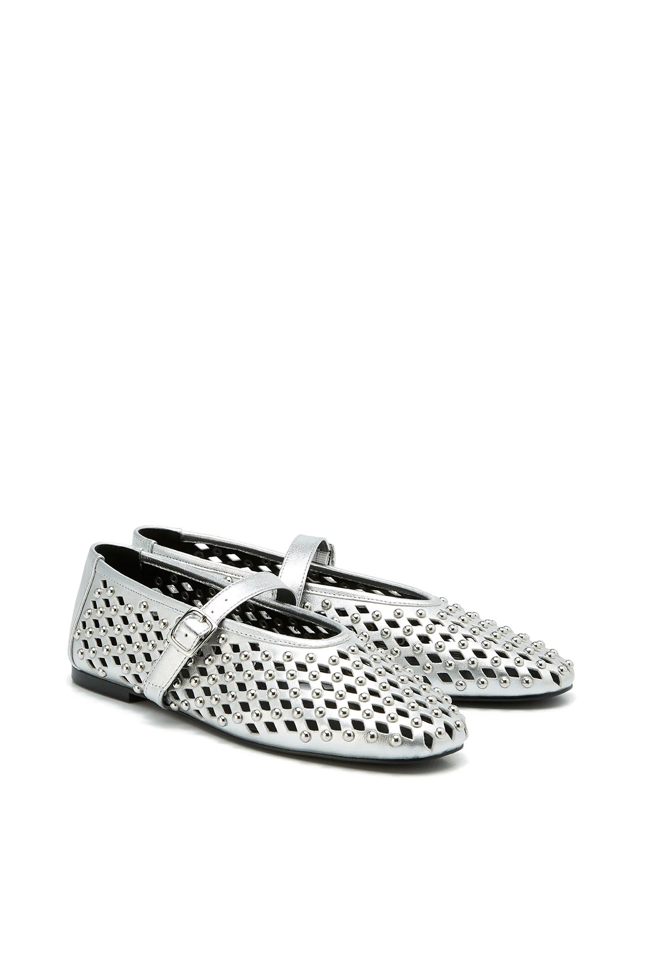 Rhinestone Suede Mary Jane Ballerina