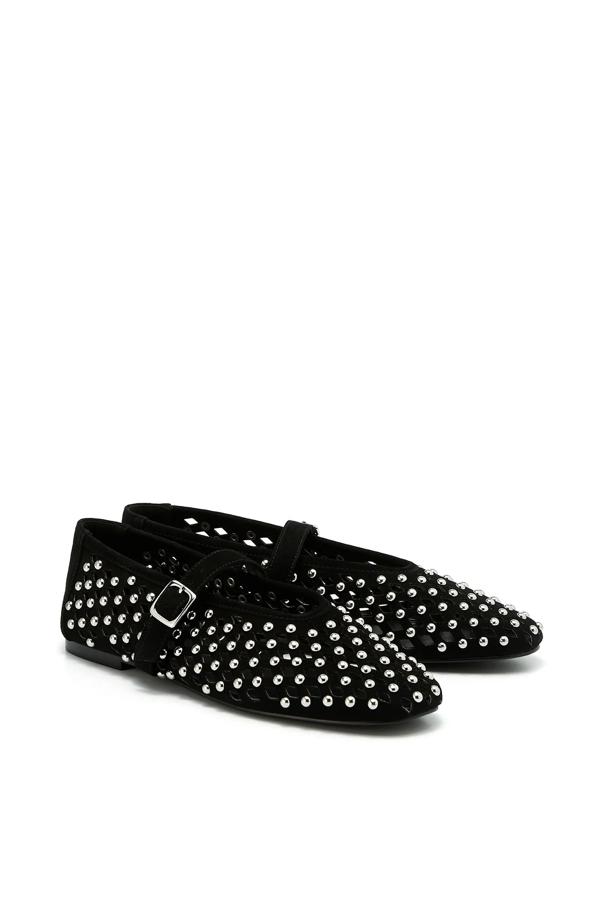 Rhinestone Suede Mary Jane Ballerina - Image 4