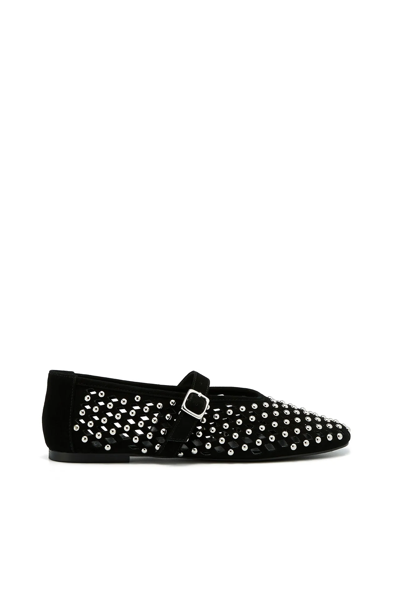 Rhinestone Suede Mary Jane Ballerina - Image 5