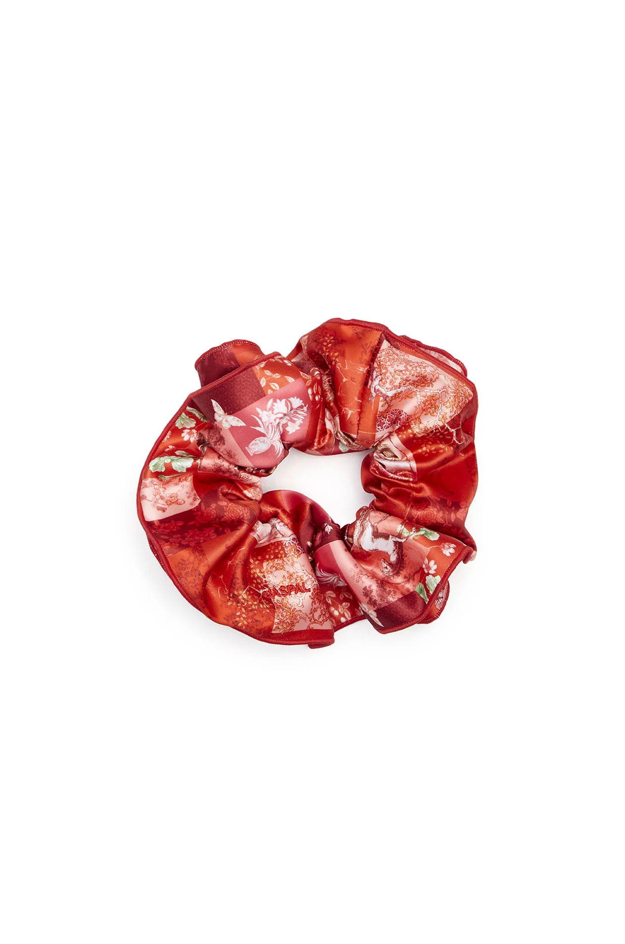 Patchwork Motifs Satin Scrunchie - Image 4