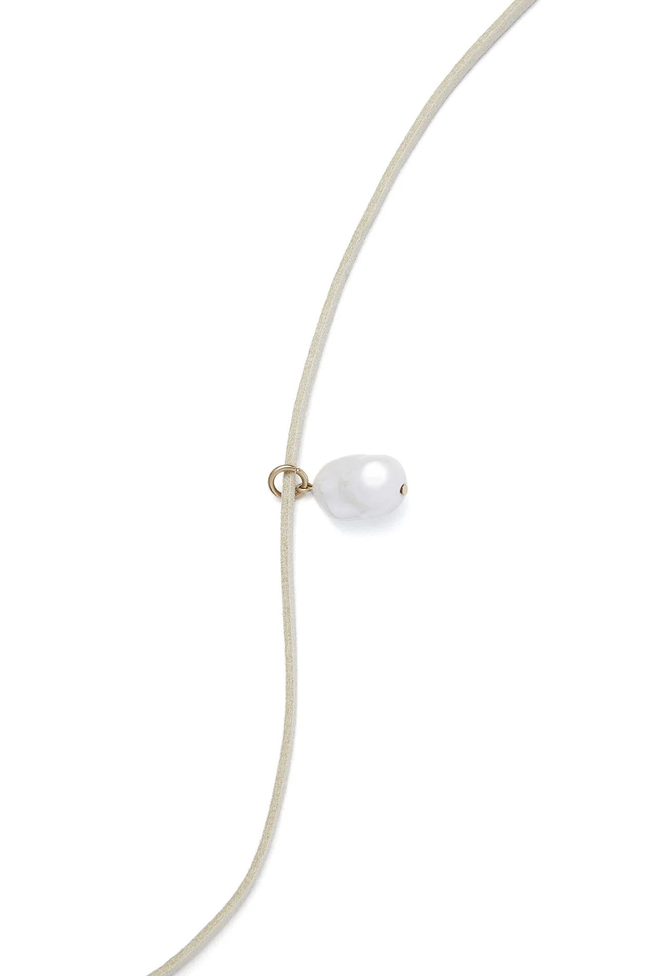 Romancing the Pearls Suede Tie Necklace - Image 2