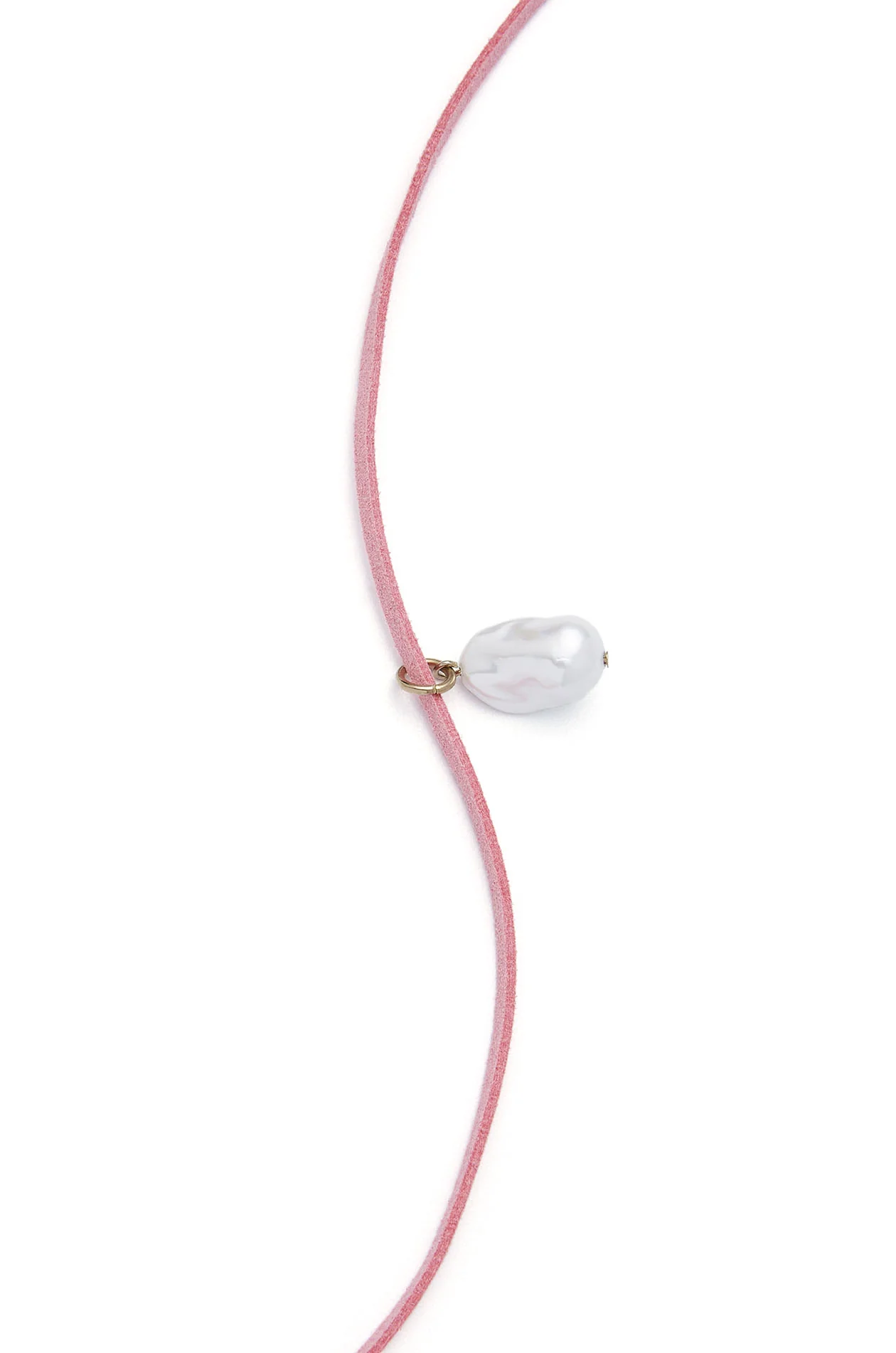 Romancing the Pearls Suede Tie Necklace - Image 5