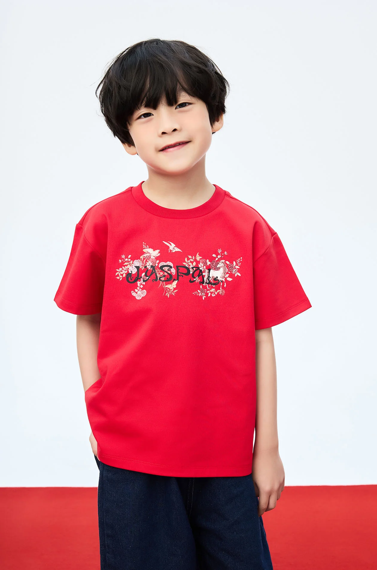 Boy Motif Printed Logo T-Shirt - Image 3