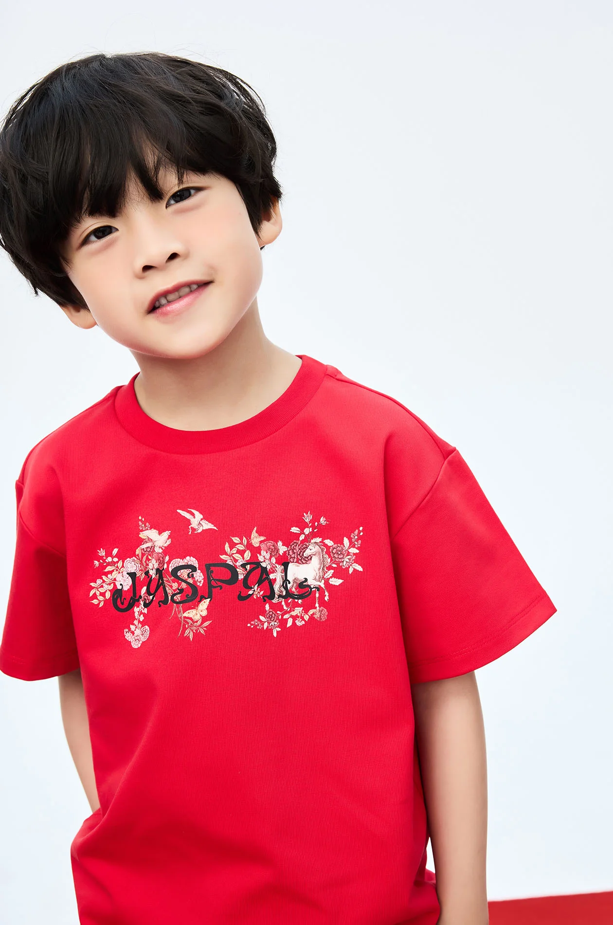 Boy Motif Printed Logo T-Shirt - Image 4