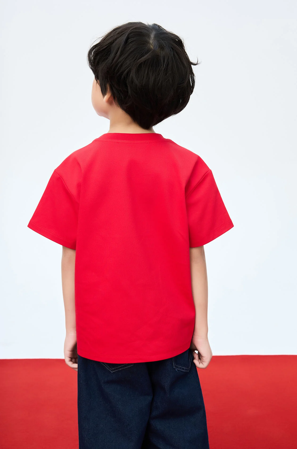 Boy Motif Printed Logo T-Shirt - Image 5