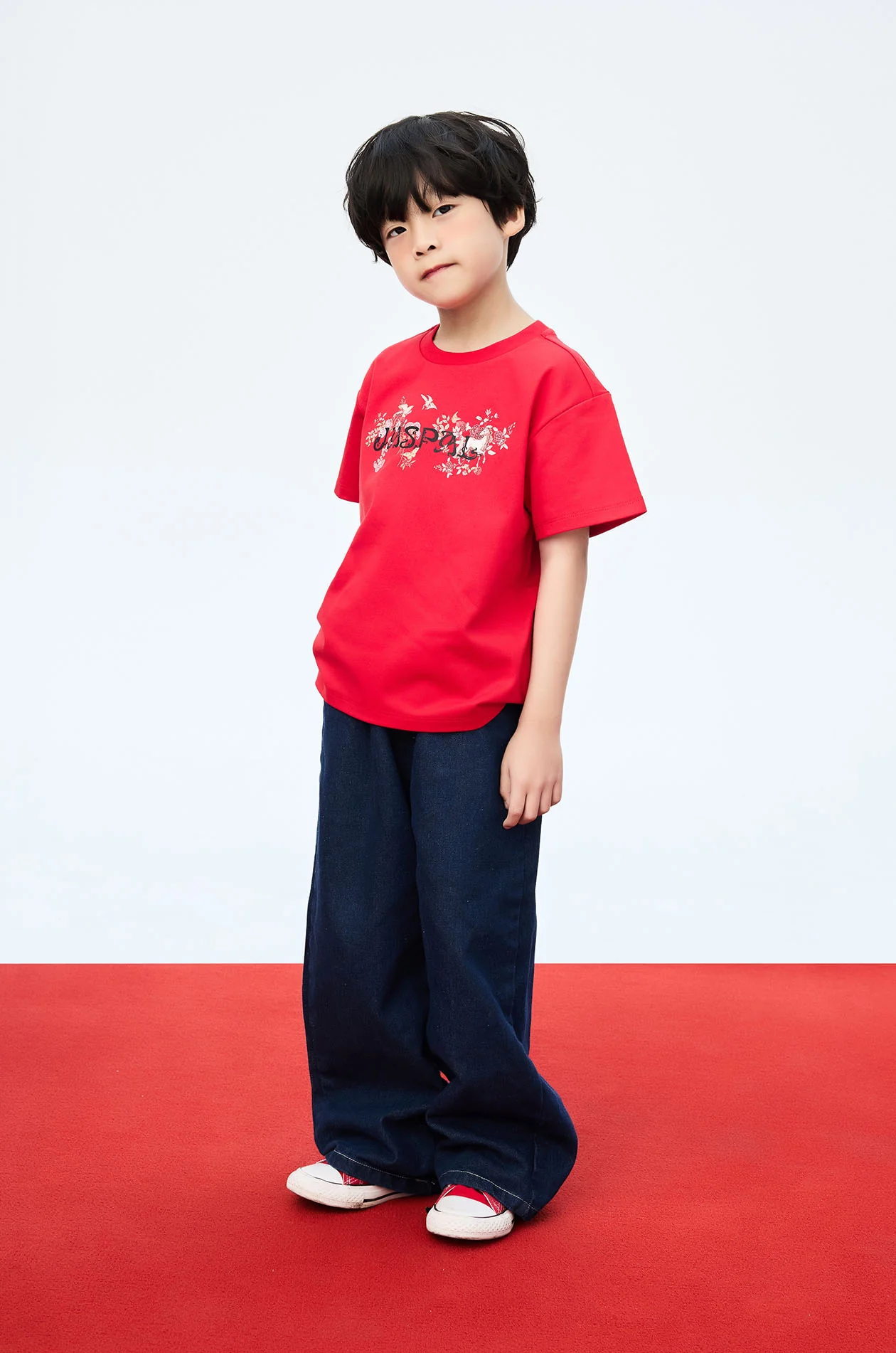 Boy Motif Printed Logo T-Shirt - Image 6