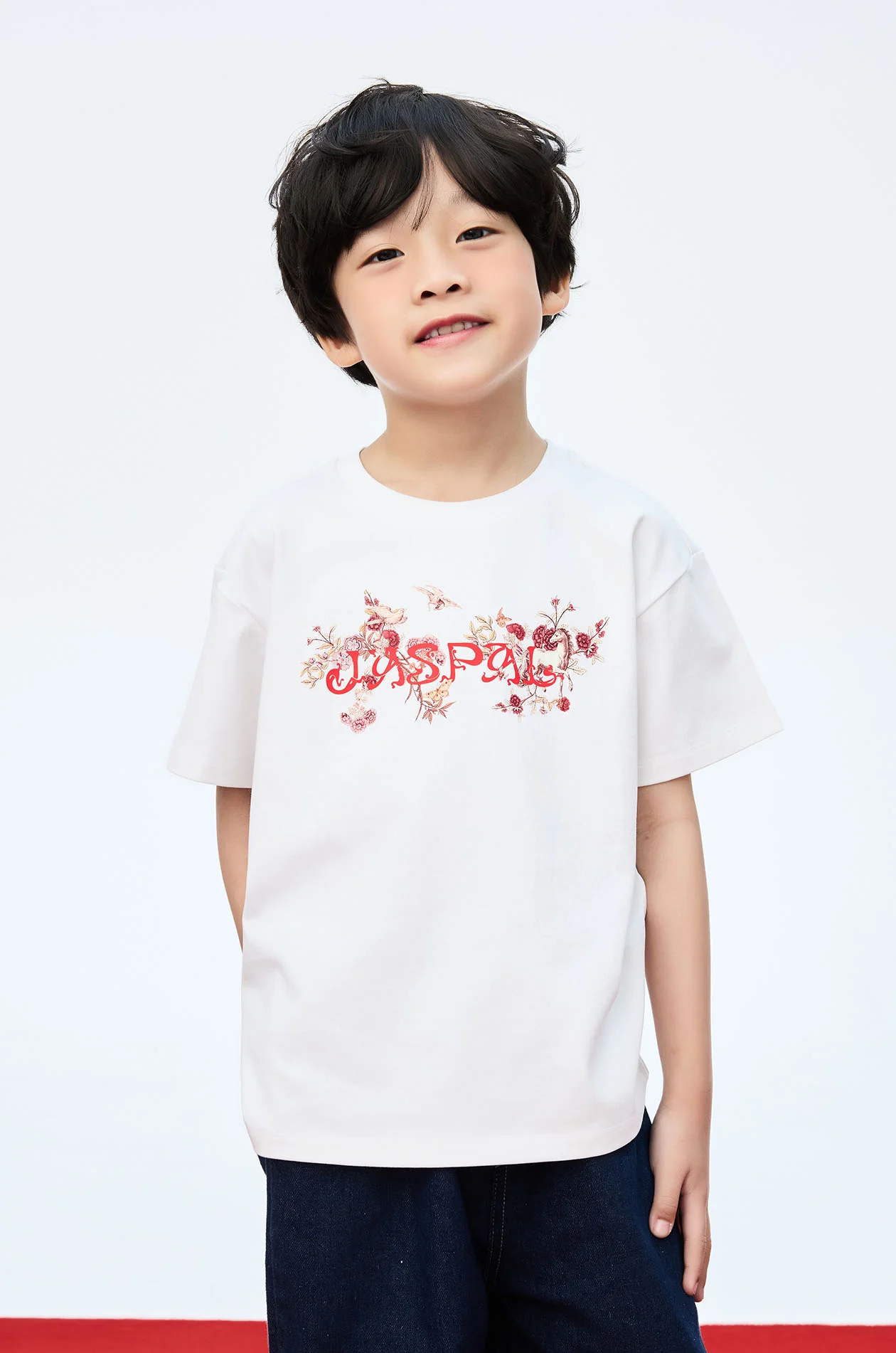 Boy Motif Printed Logo T-Shirt - Image 8