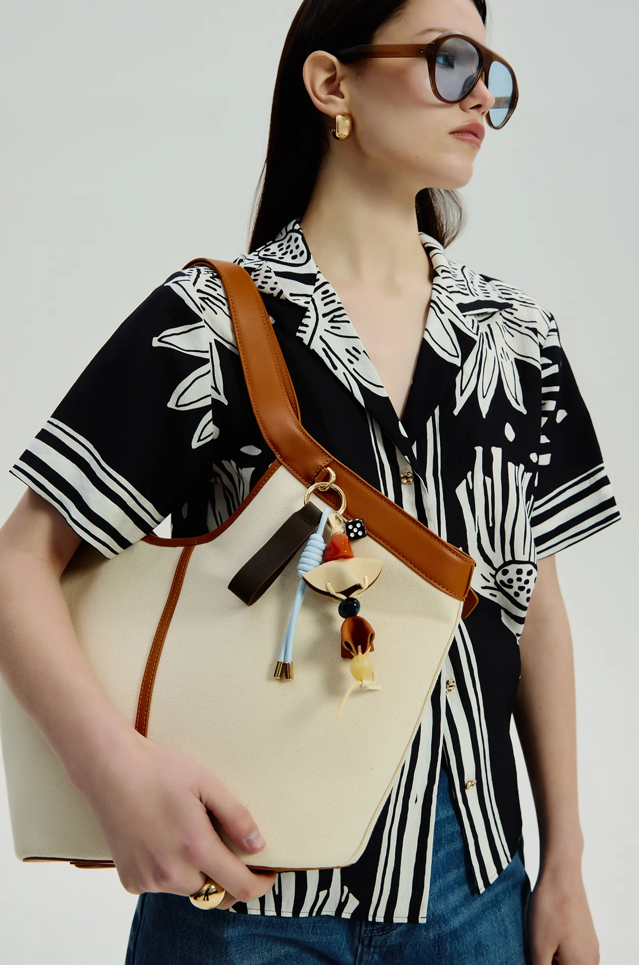 Rustic Tassel & Leather Charm