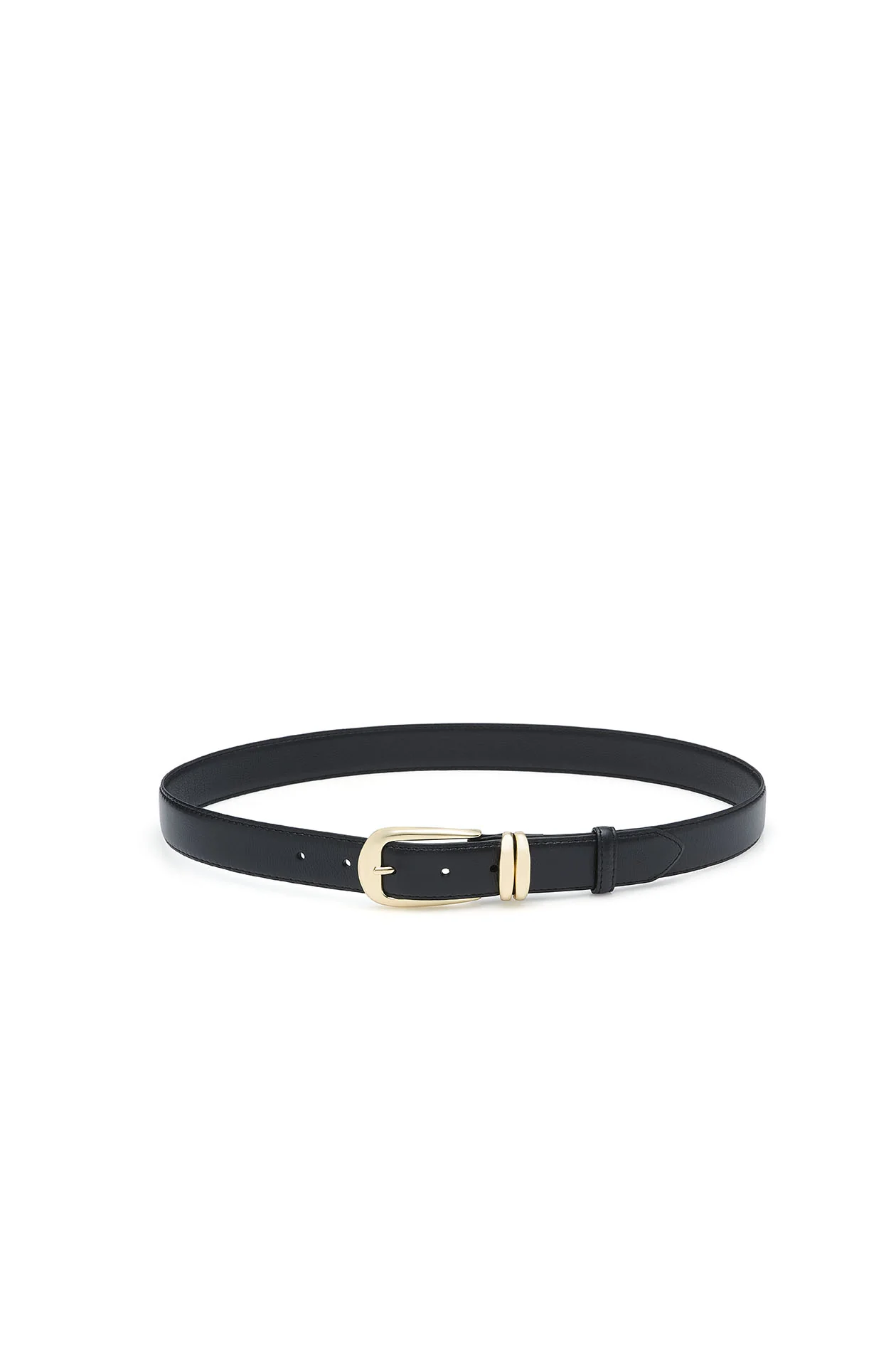 Metal Loop Leather Belt