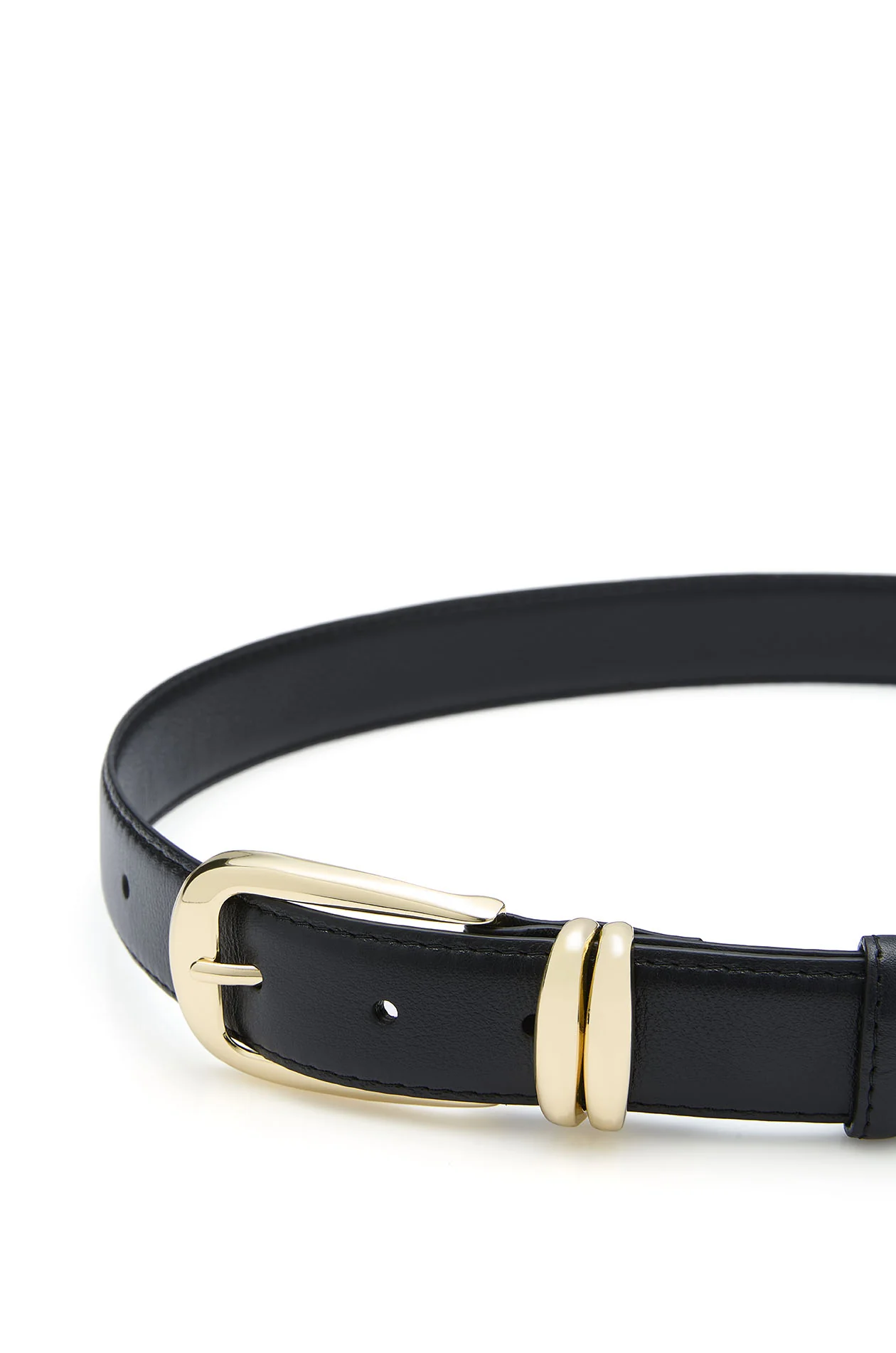 Metal Loop Leather Belt - Image 2
