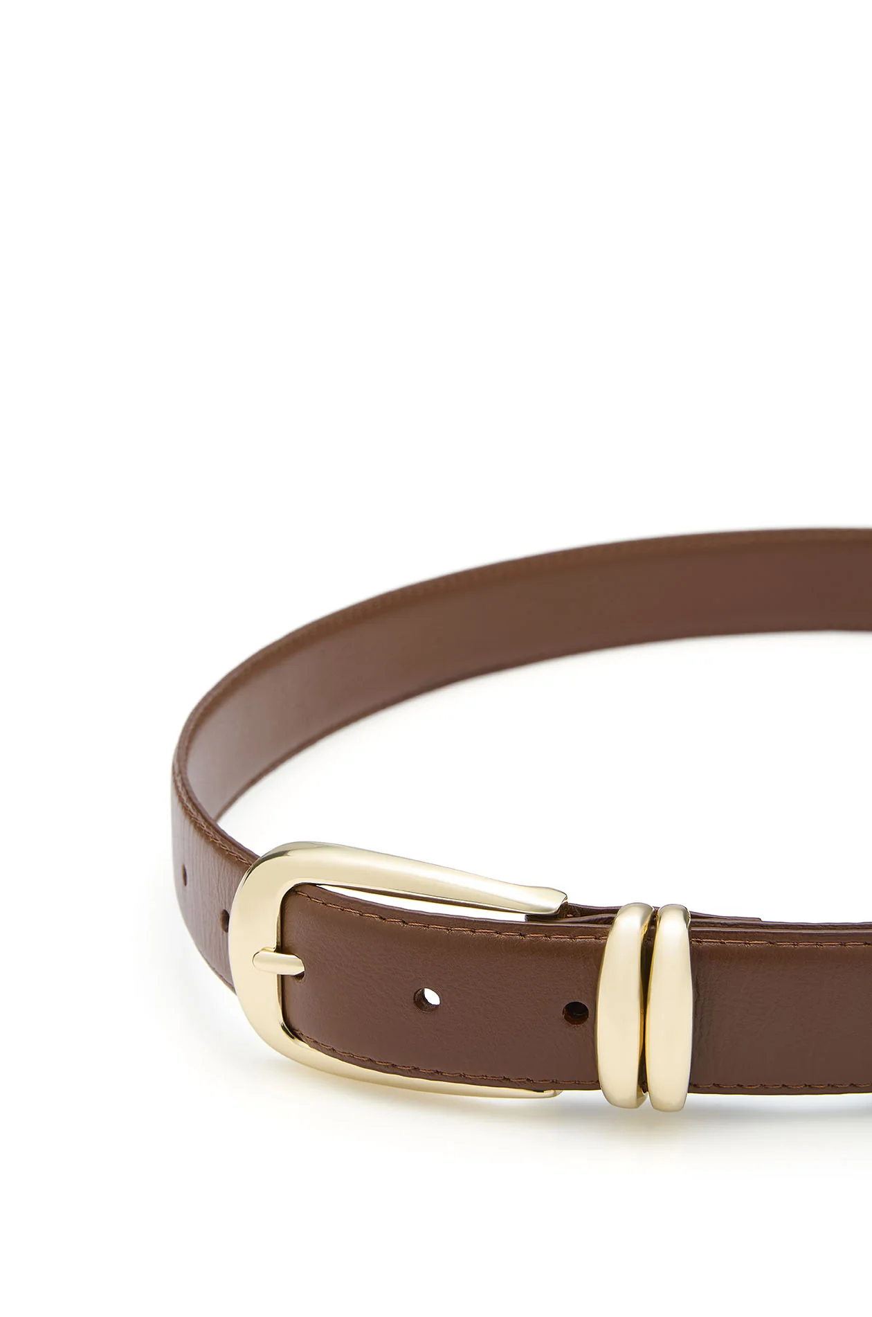 Metal Loop Leather Belt - Image 4
