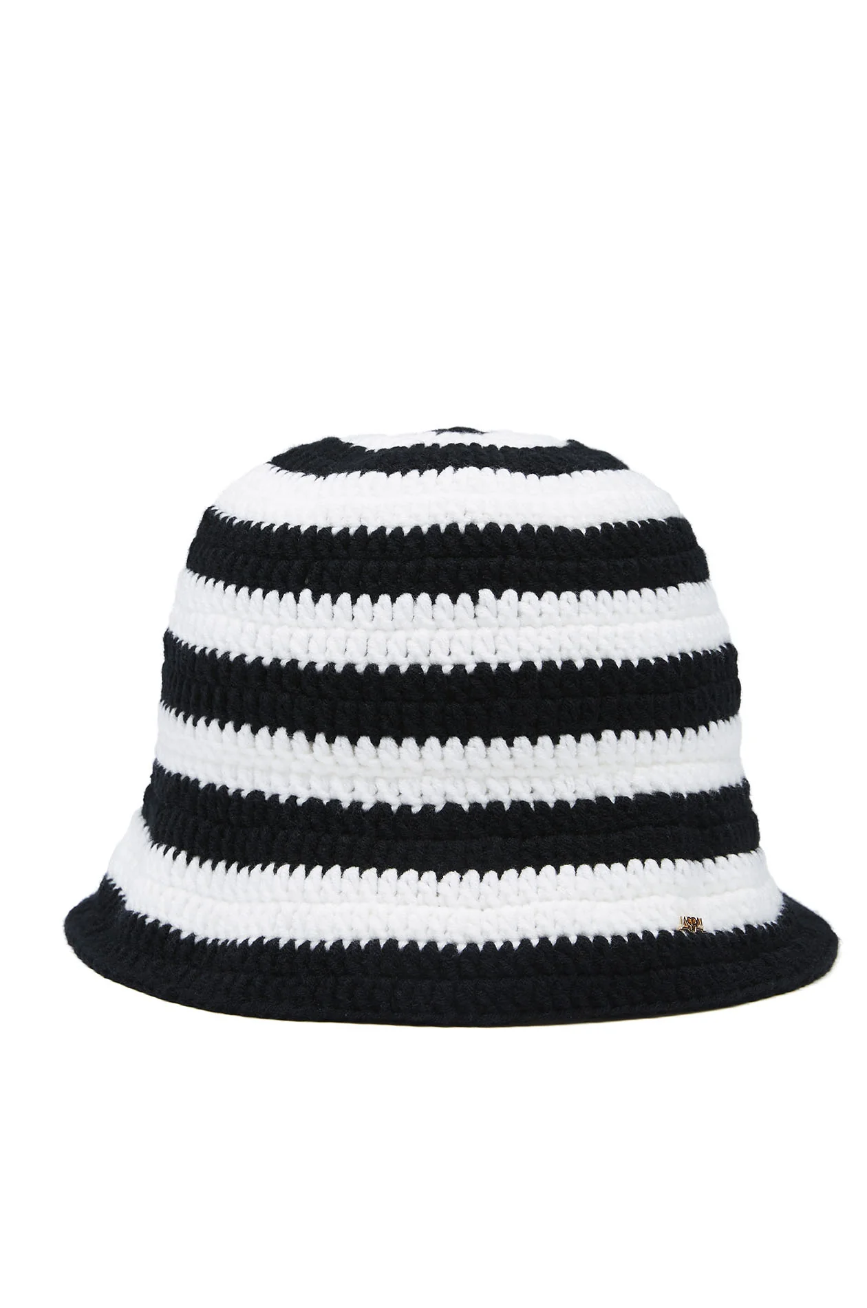 Contrast Striped Knit Tulip Hat