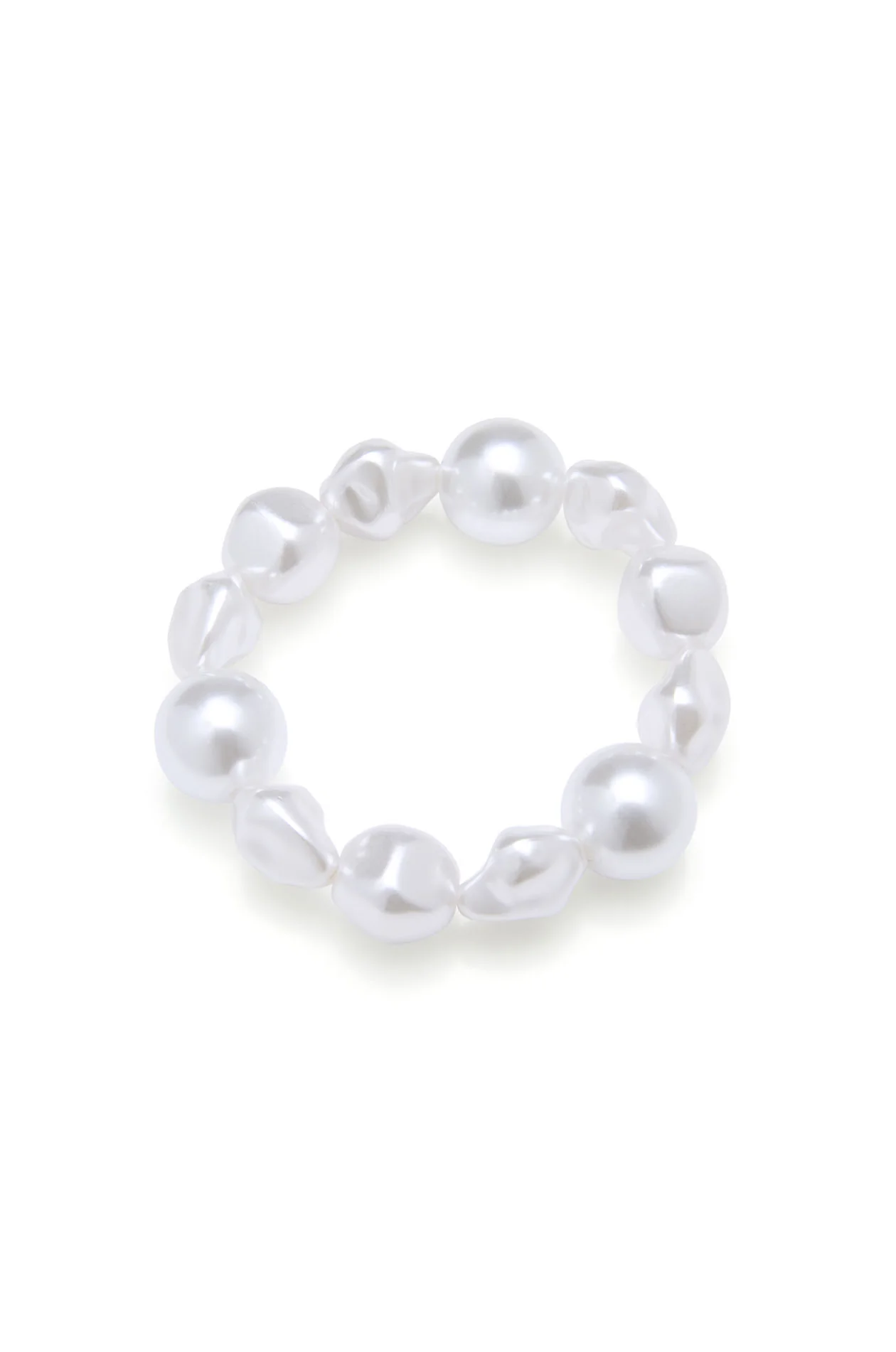 Pearl & Crochet Flower Hair Tie Set - Image 2