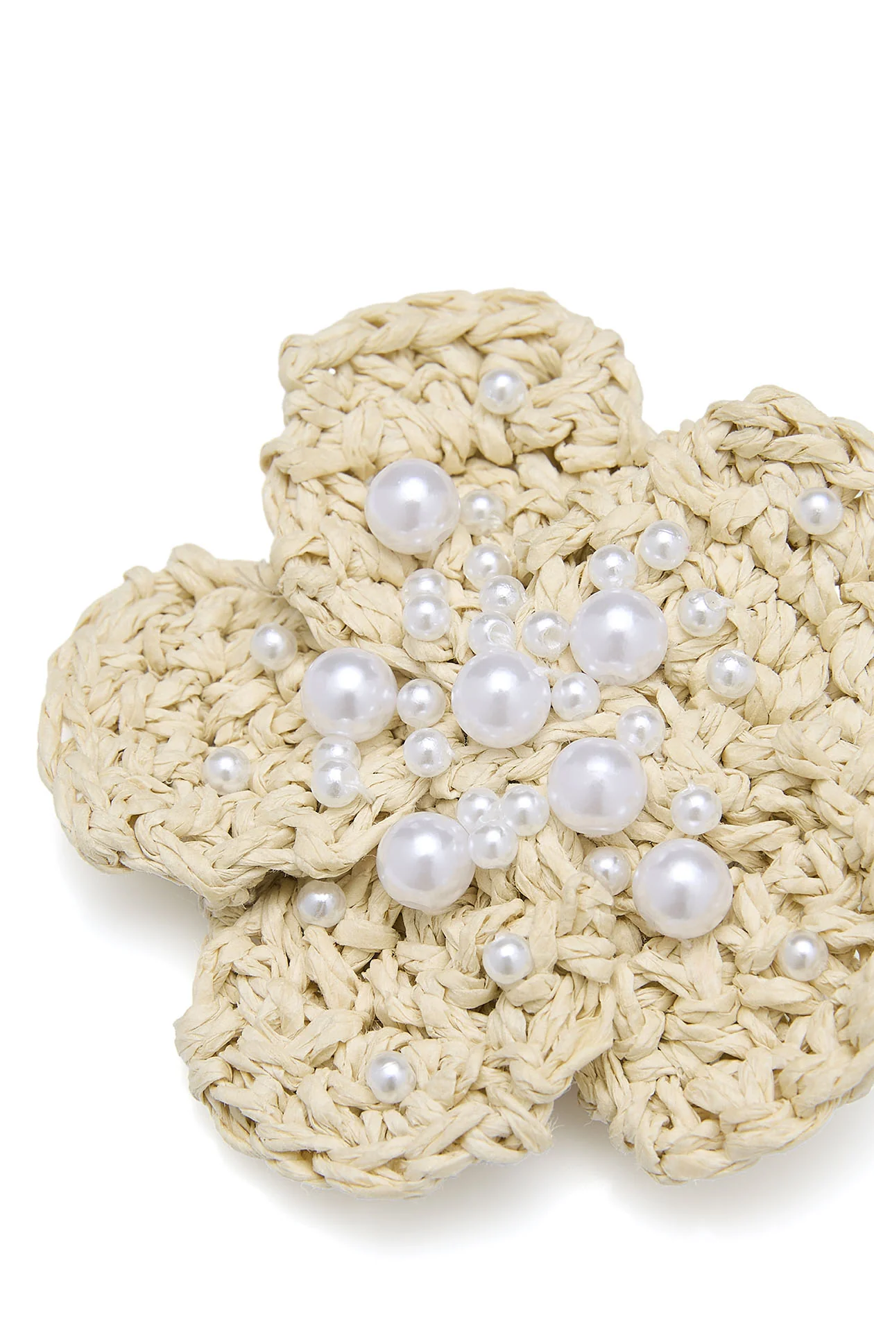 Pearl & Crochet Flower Hair Tie Set - Image 5