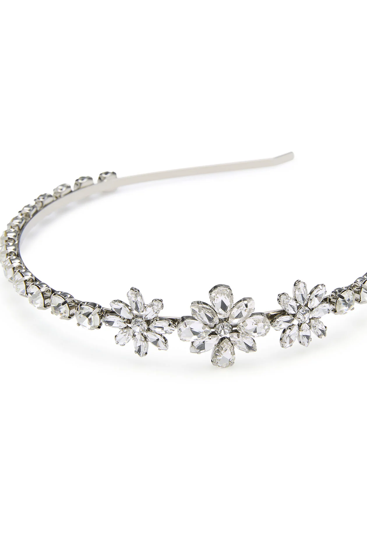Rhinestone Flower Skinny Headband - Image 3