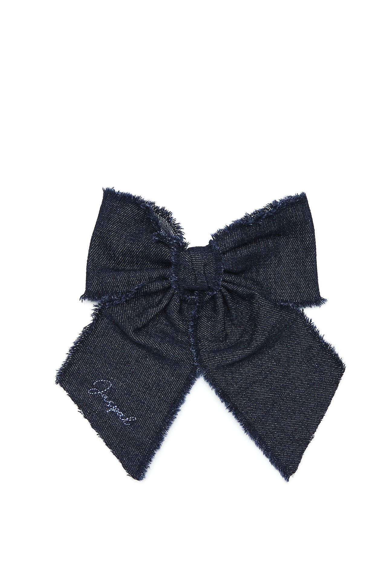 Denim Bow Hair Clip
